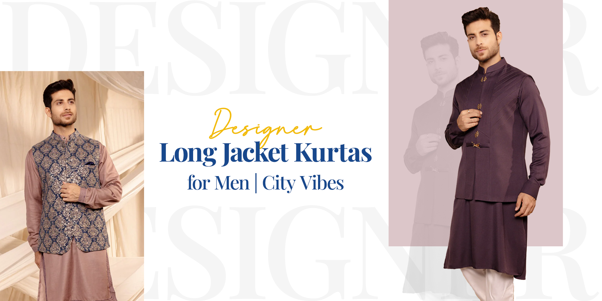 Designer Long Jacket Kurtas for Men City Vibes