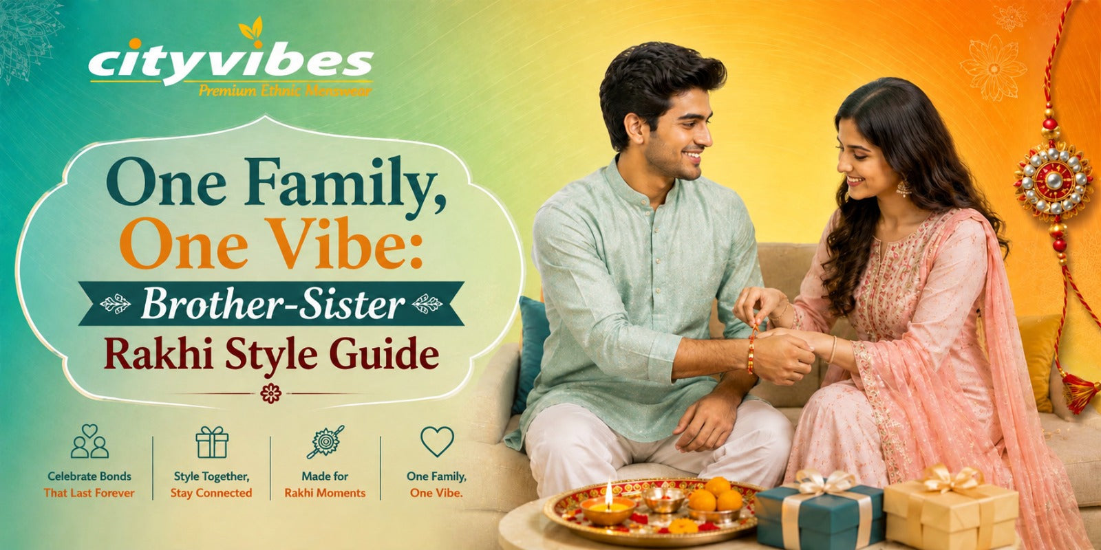 One Family, One Vibe: Brother-Sister Rakhi Style Guide