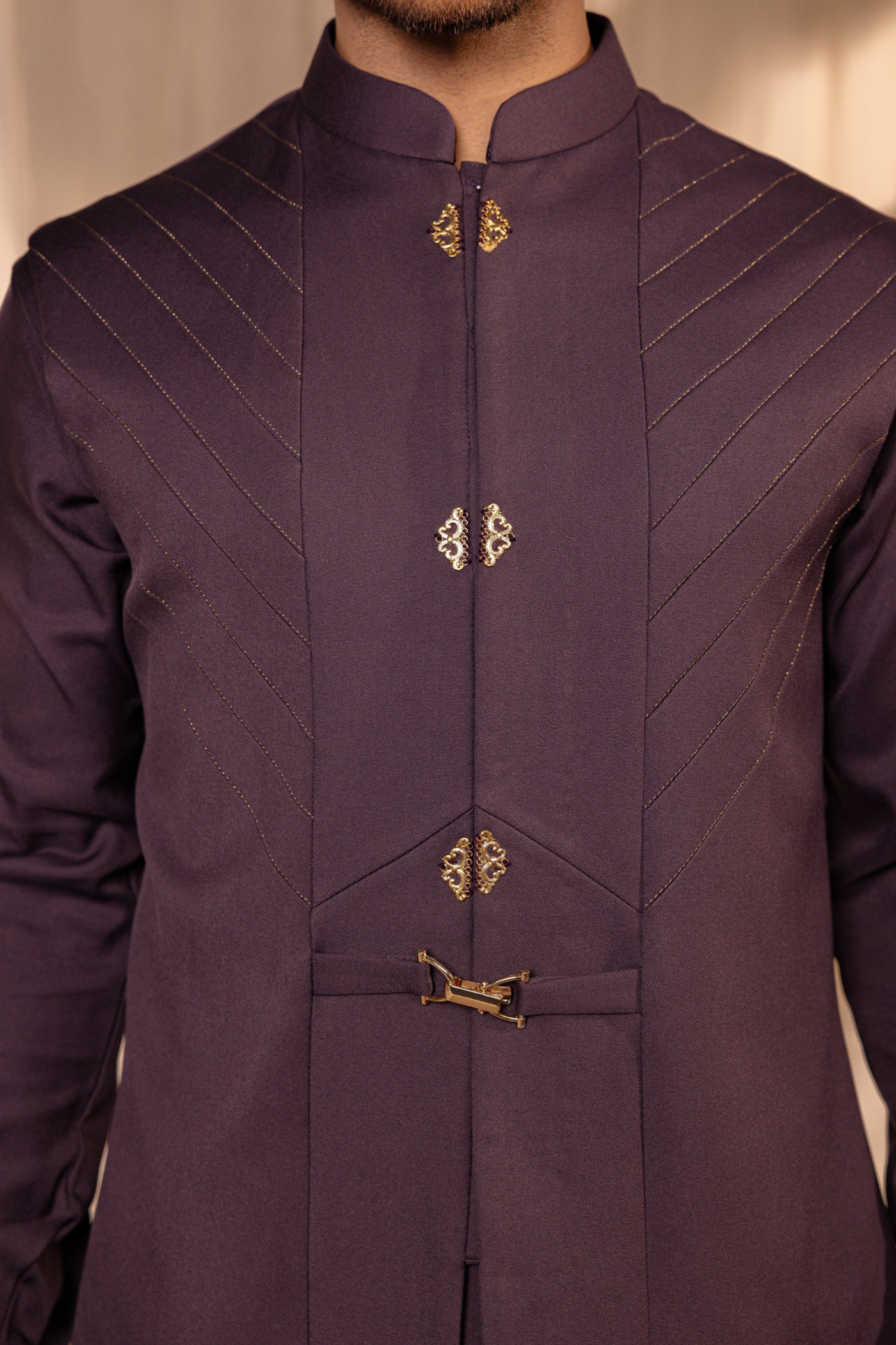 Long Sleeve Jodhpuri Jacket Kurta Set