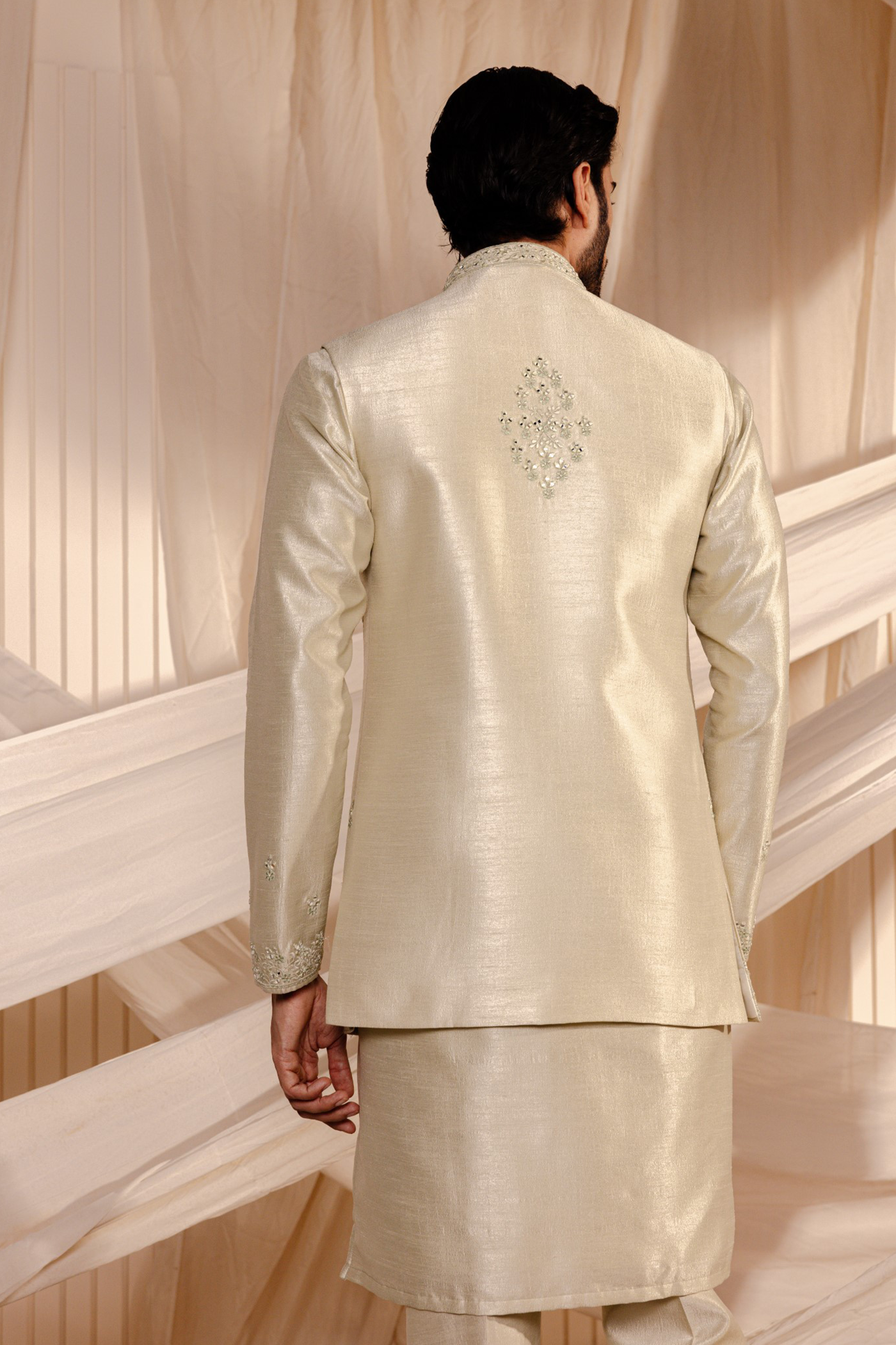 Long Jacket Jodhpuri Jacket Kurta Set For Wedding