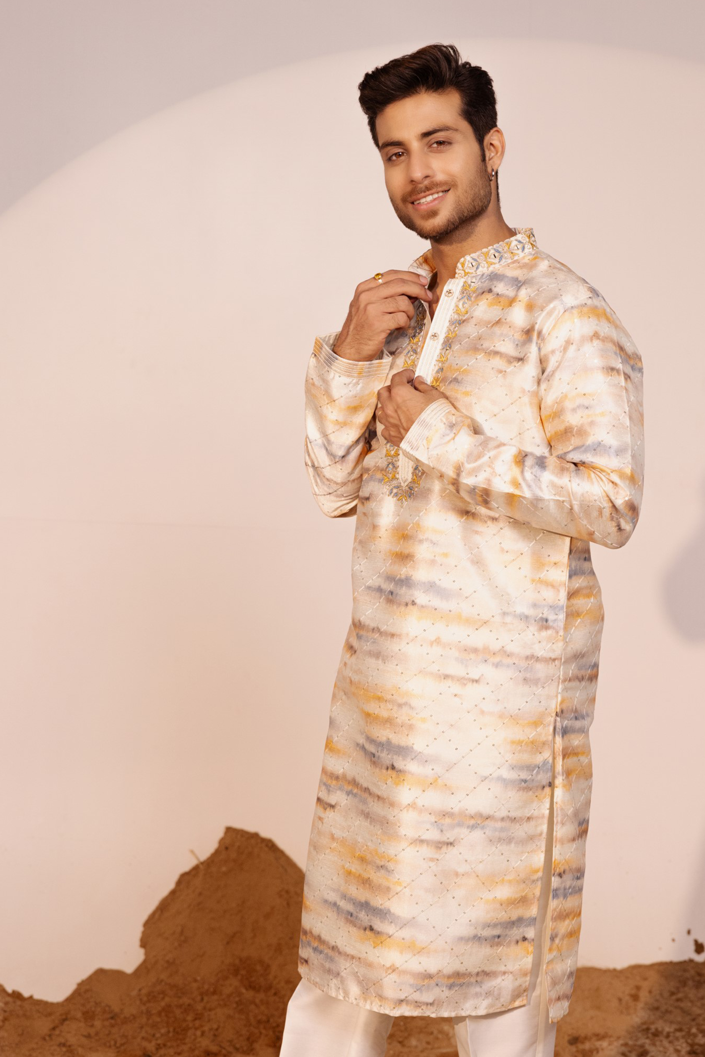 Multi Color Embroidery Designer Kurta Pajama