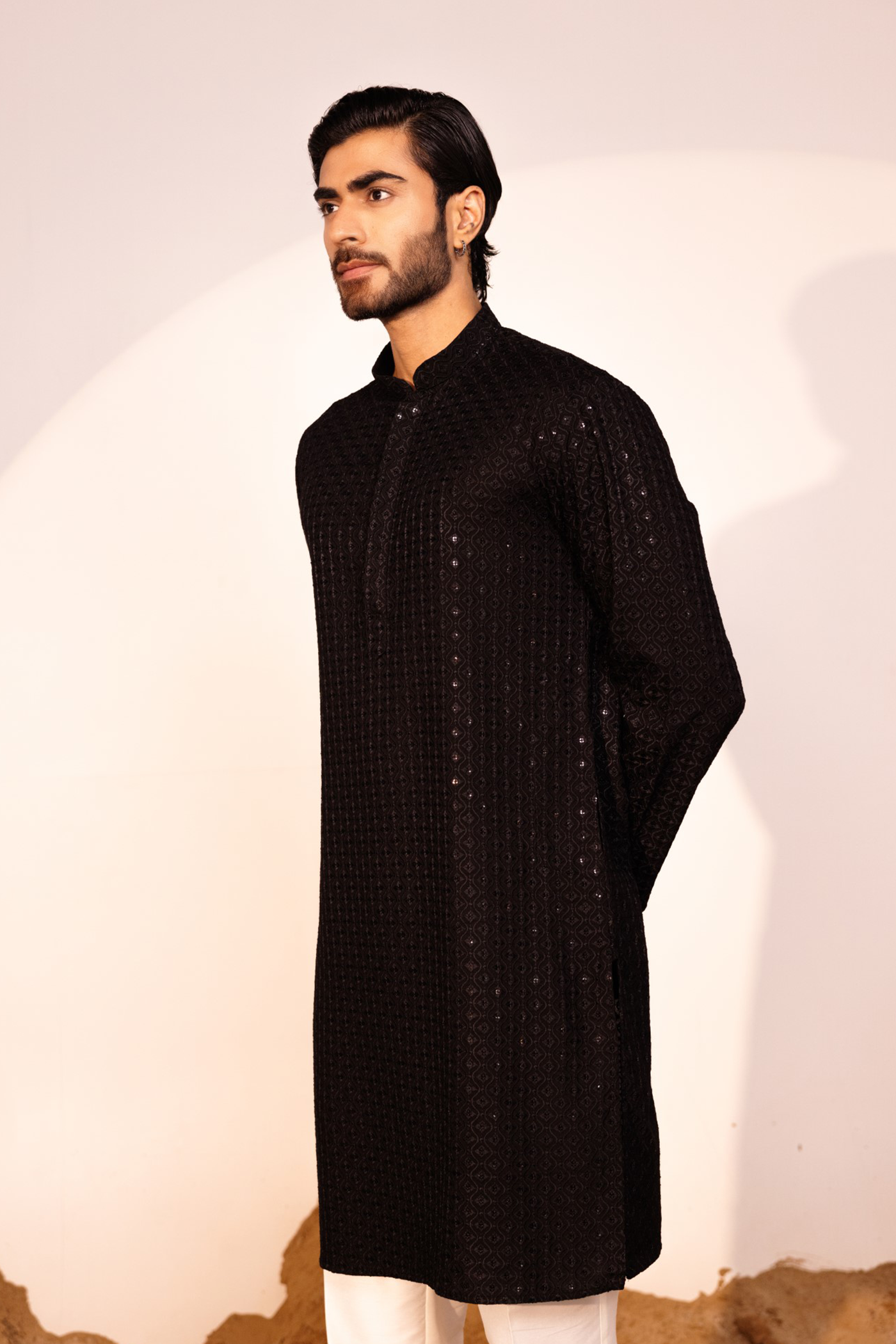 black kurta pajama
