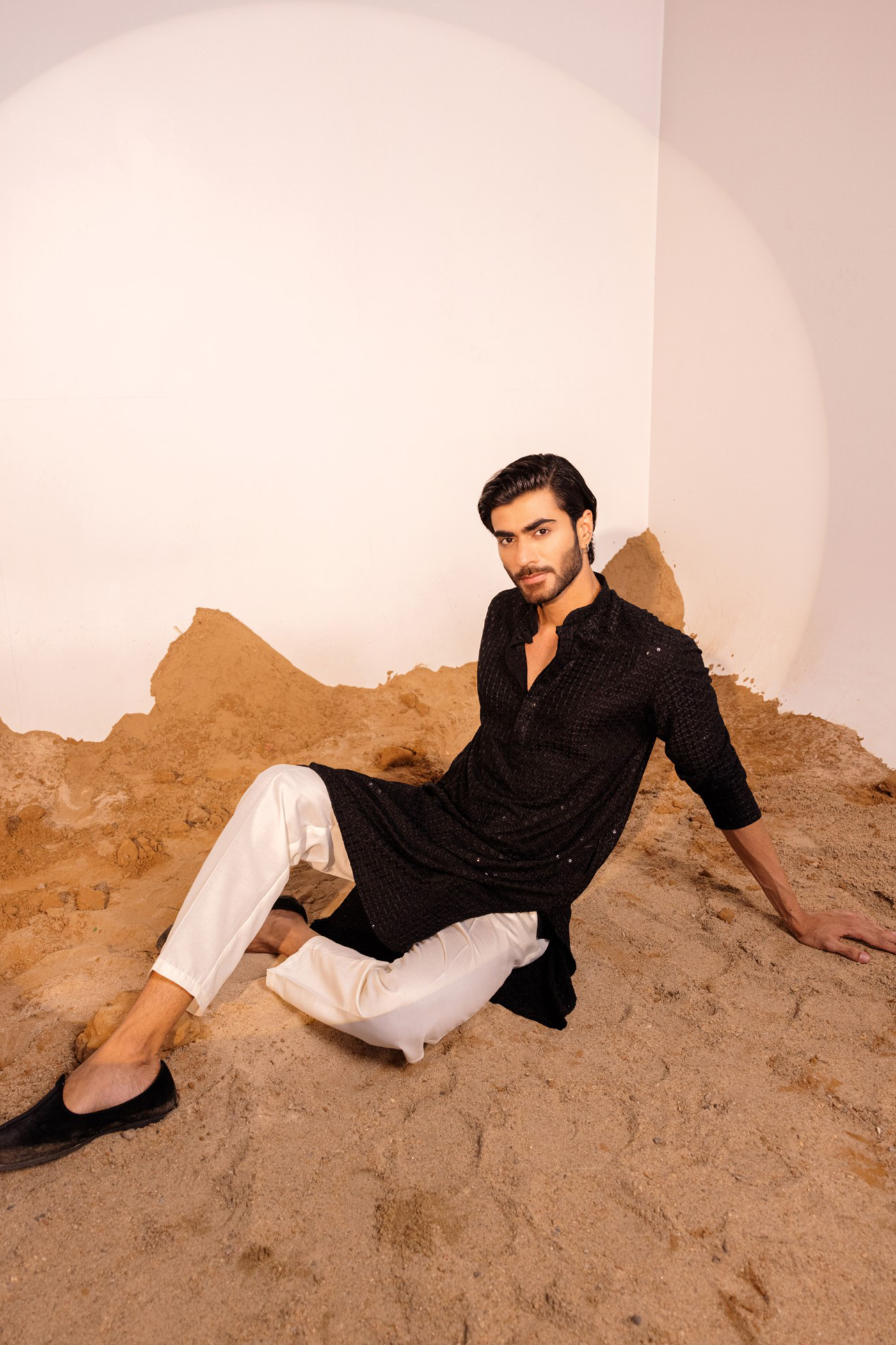 kurta pajama for men black