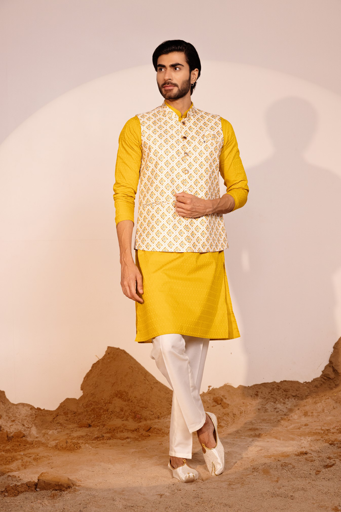 kurta pajama yellow colour