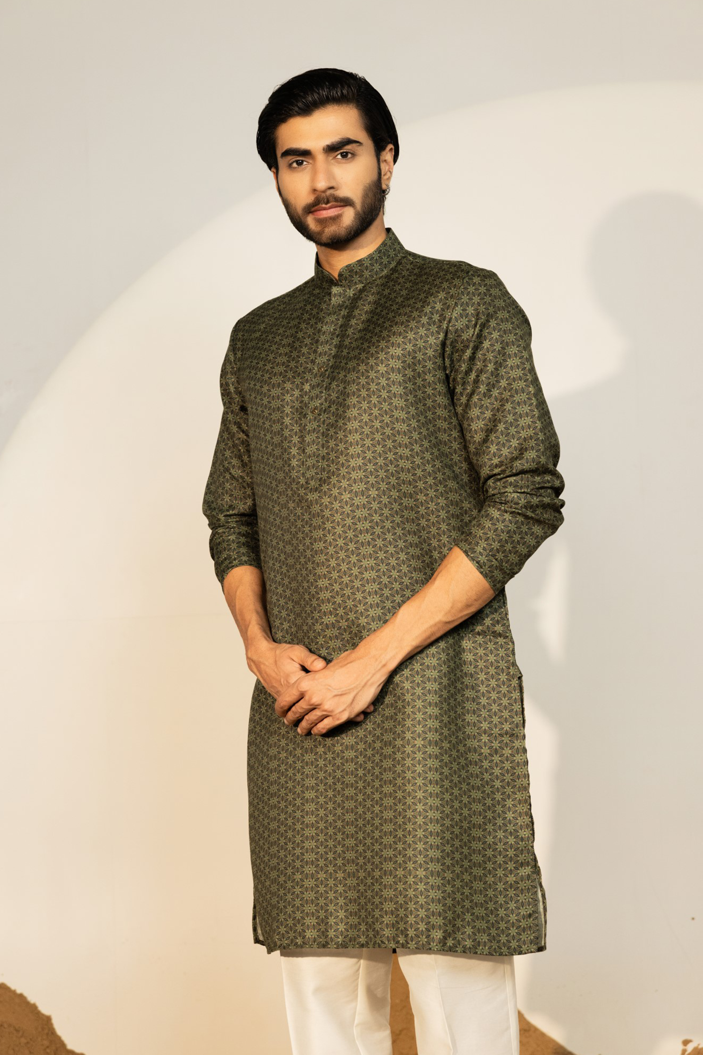 green kurta pajama