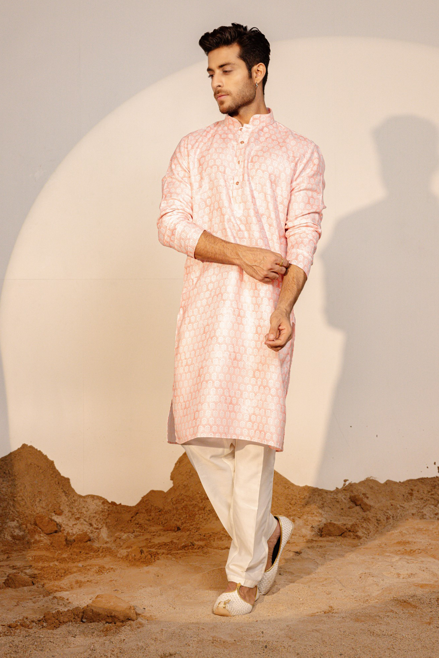 Pink colour kurta online pajama