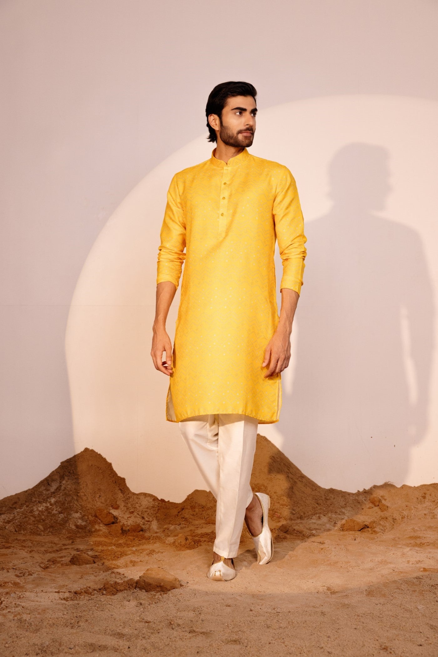 Yellow Color Kurta Pajama