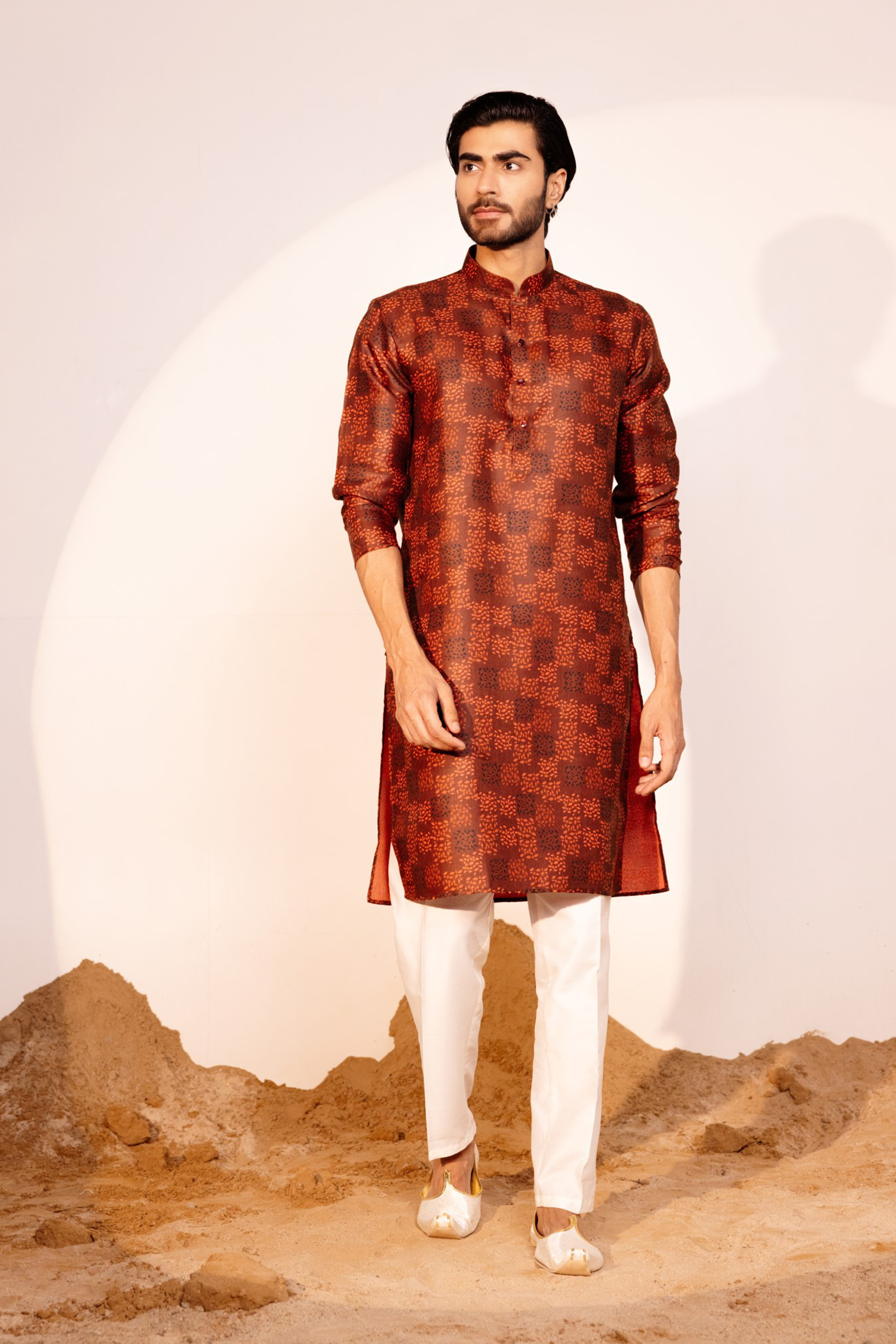 Mehroon Color Kurta Pajama For Men