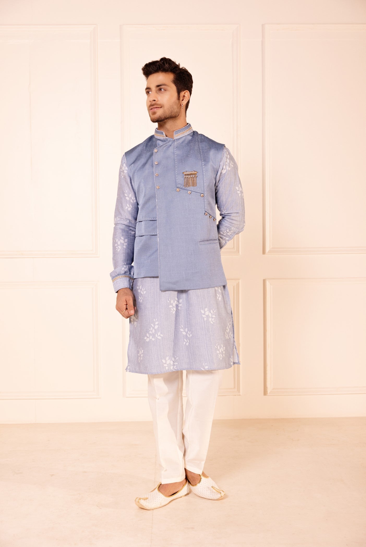 Blue on sale jodhpuri coat