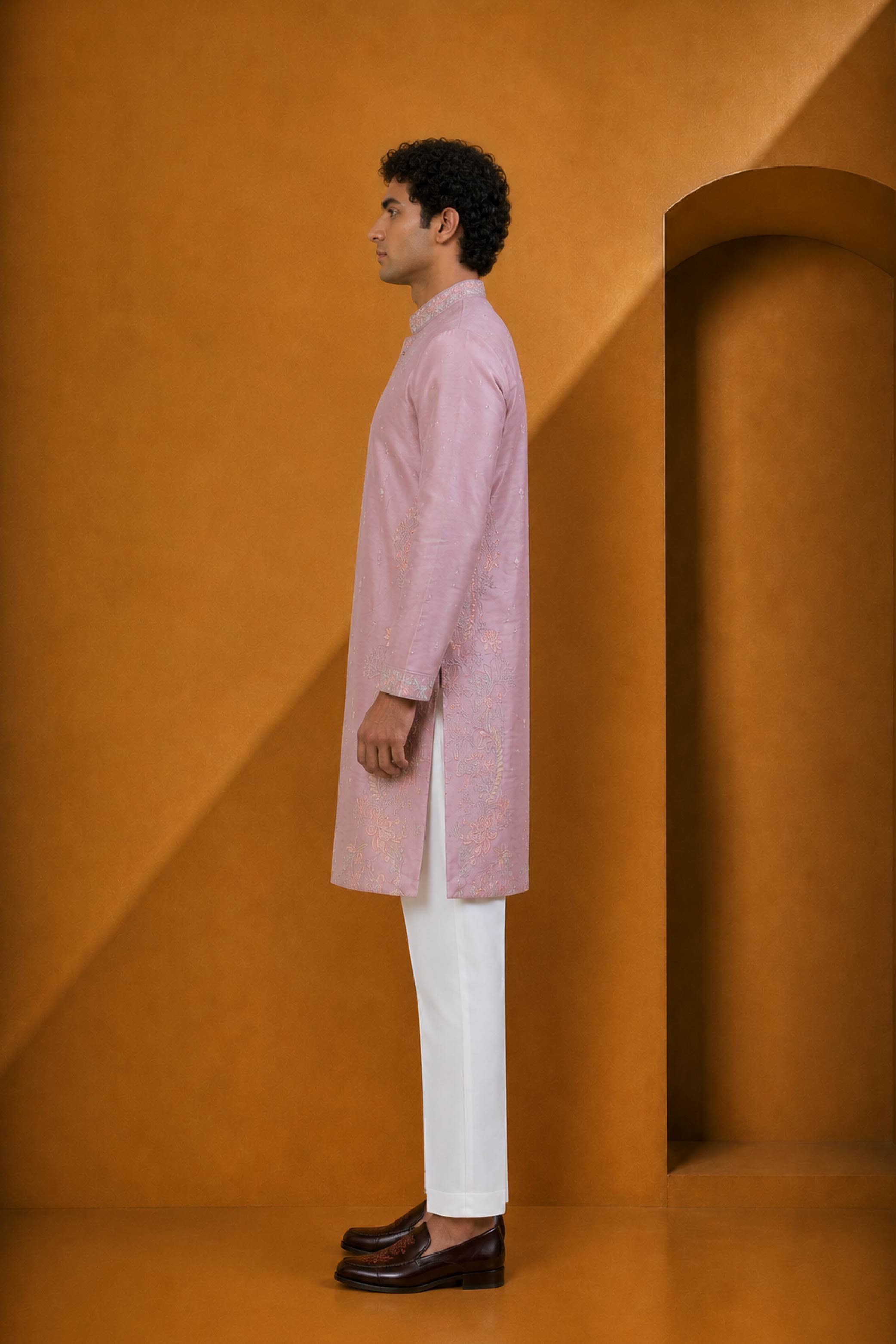 Liliac Silk Designer Kurta Pajama Set