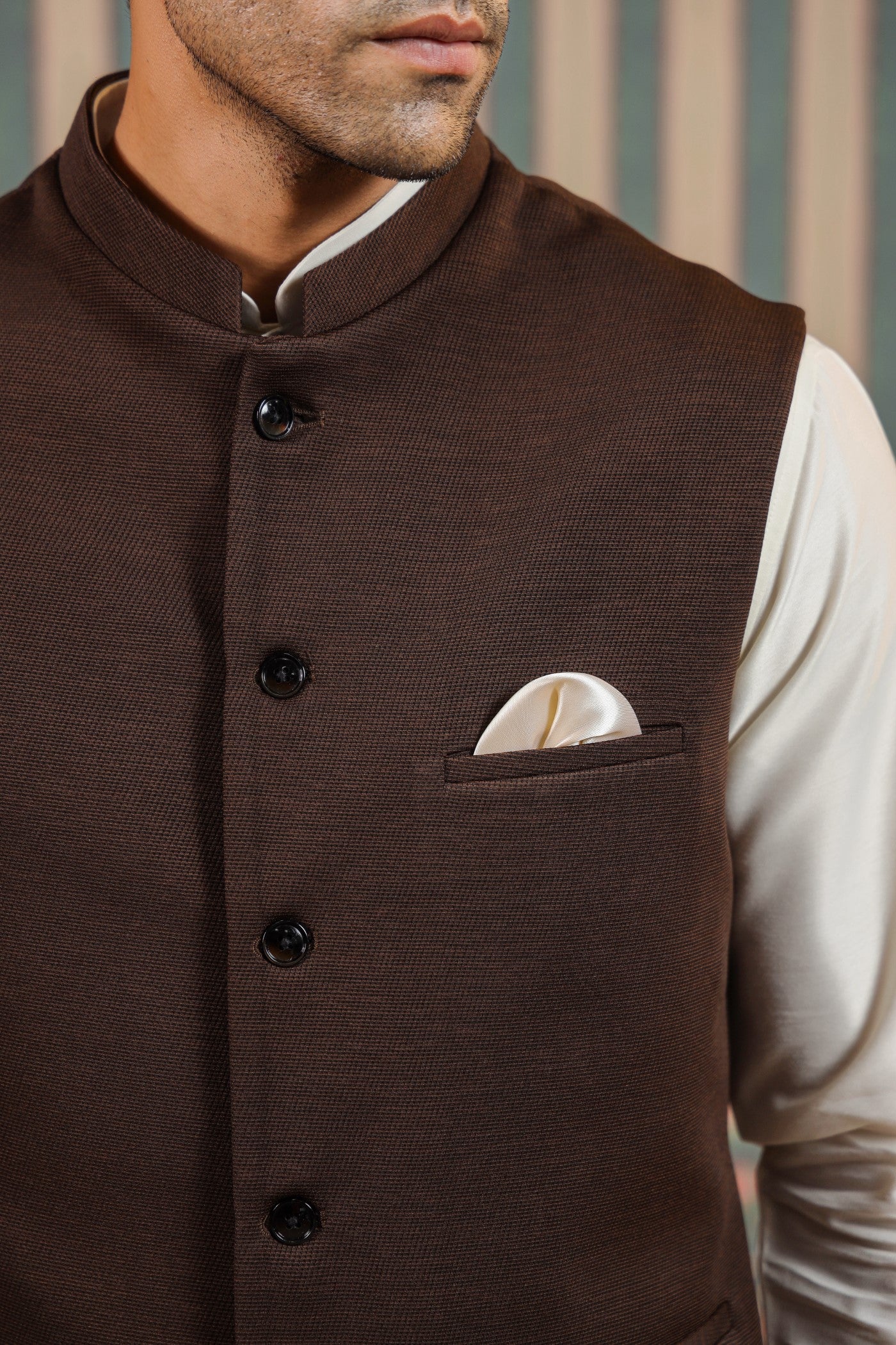 Brown Formal Waist Coat For Men