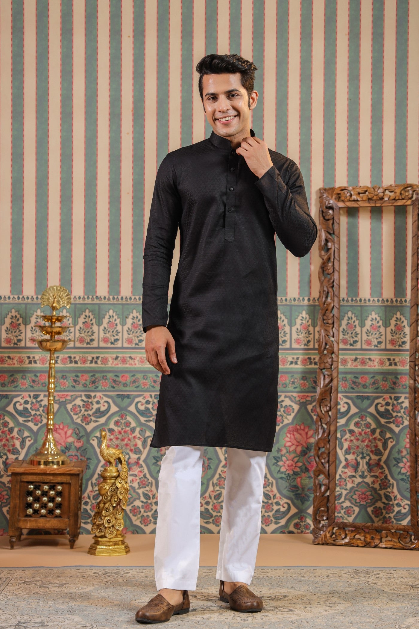 black kurta pajama