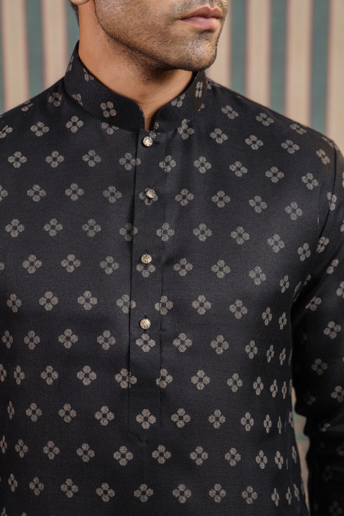 black kurta pajama for men