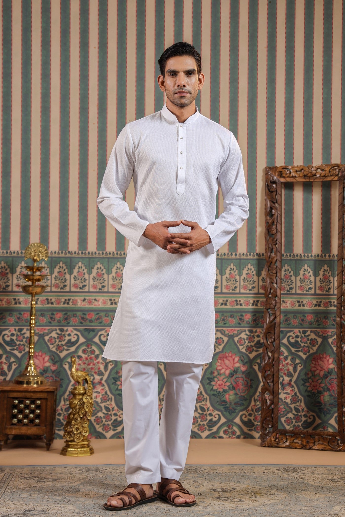 Safed kurta pajama design new arrivals