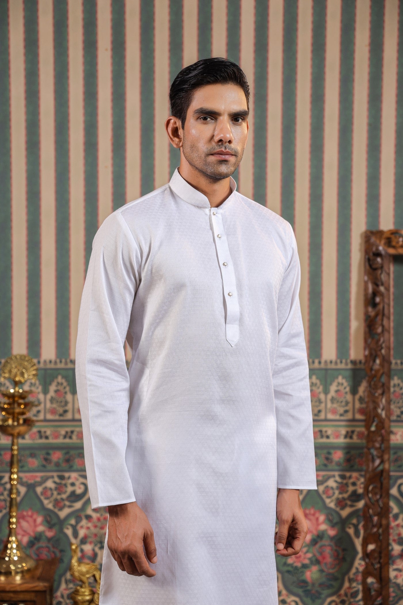 white cotton kurta pajama