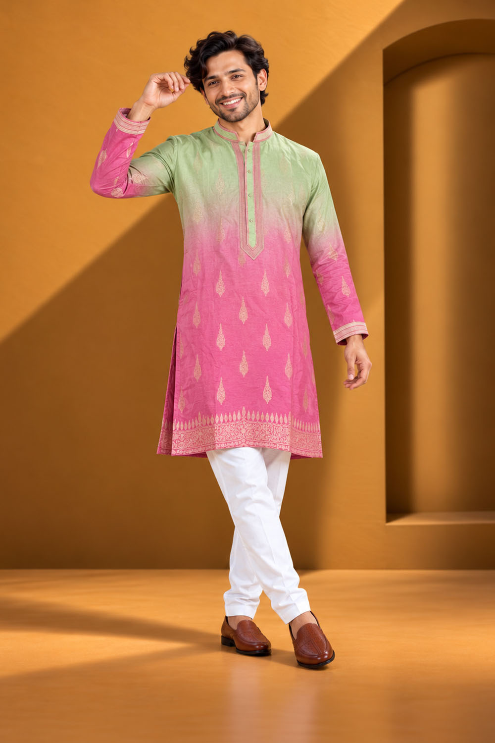 Party Wear Kurta Pajama in Purple Designer Style