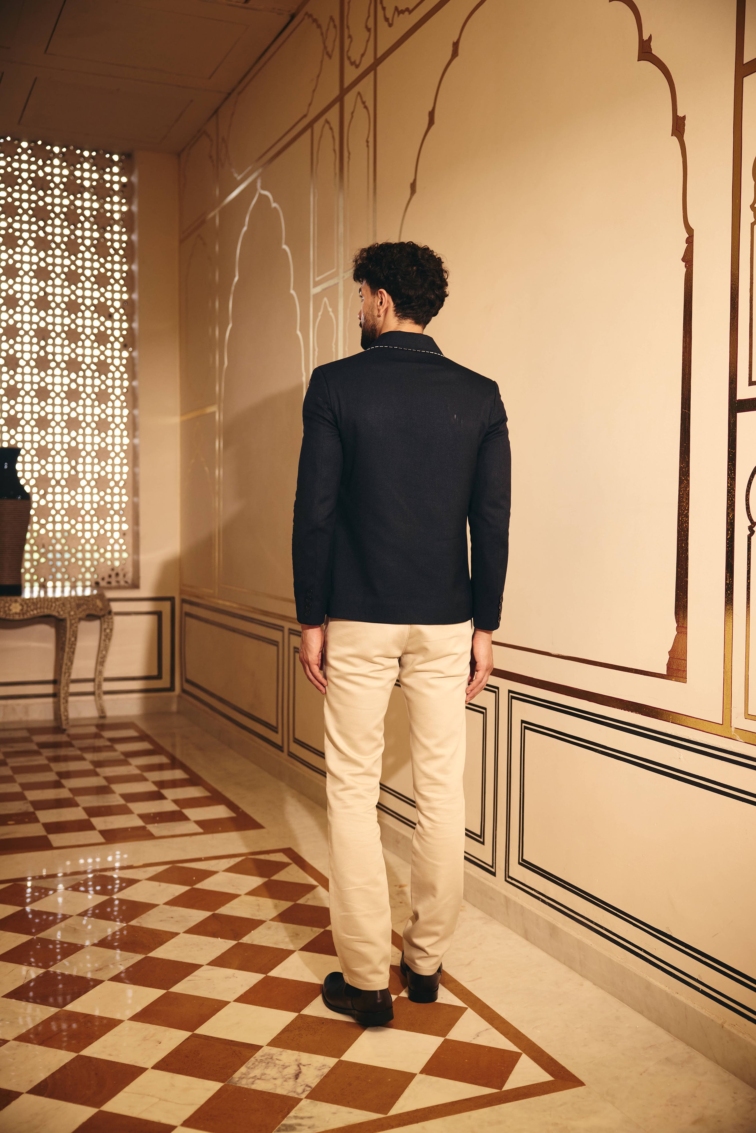 Blue Color Denim Blazer for Men