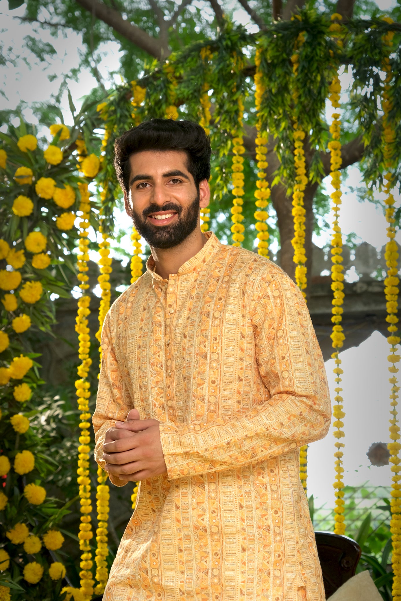 Mustard kurta pajama sale