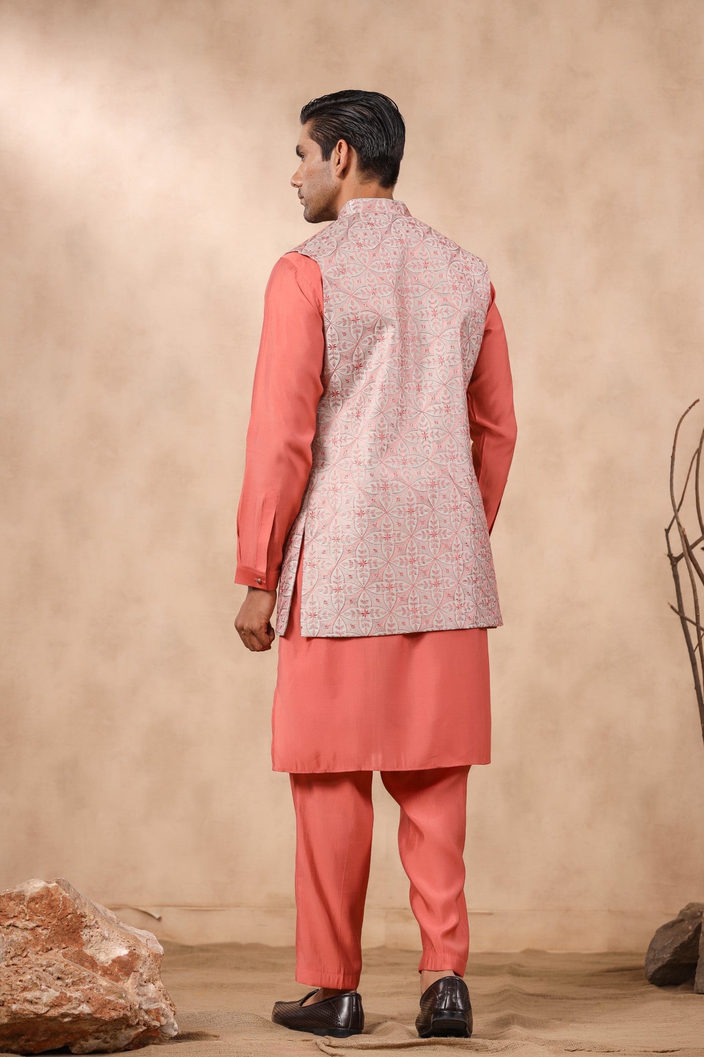 Embroidery Jodhpuri Long Jacket Kurta
