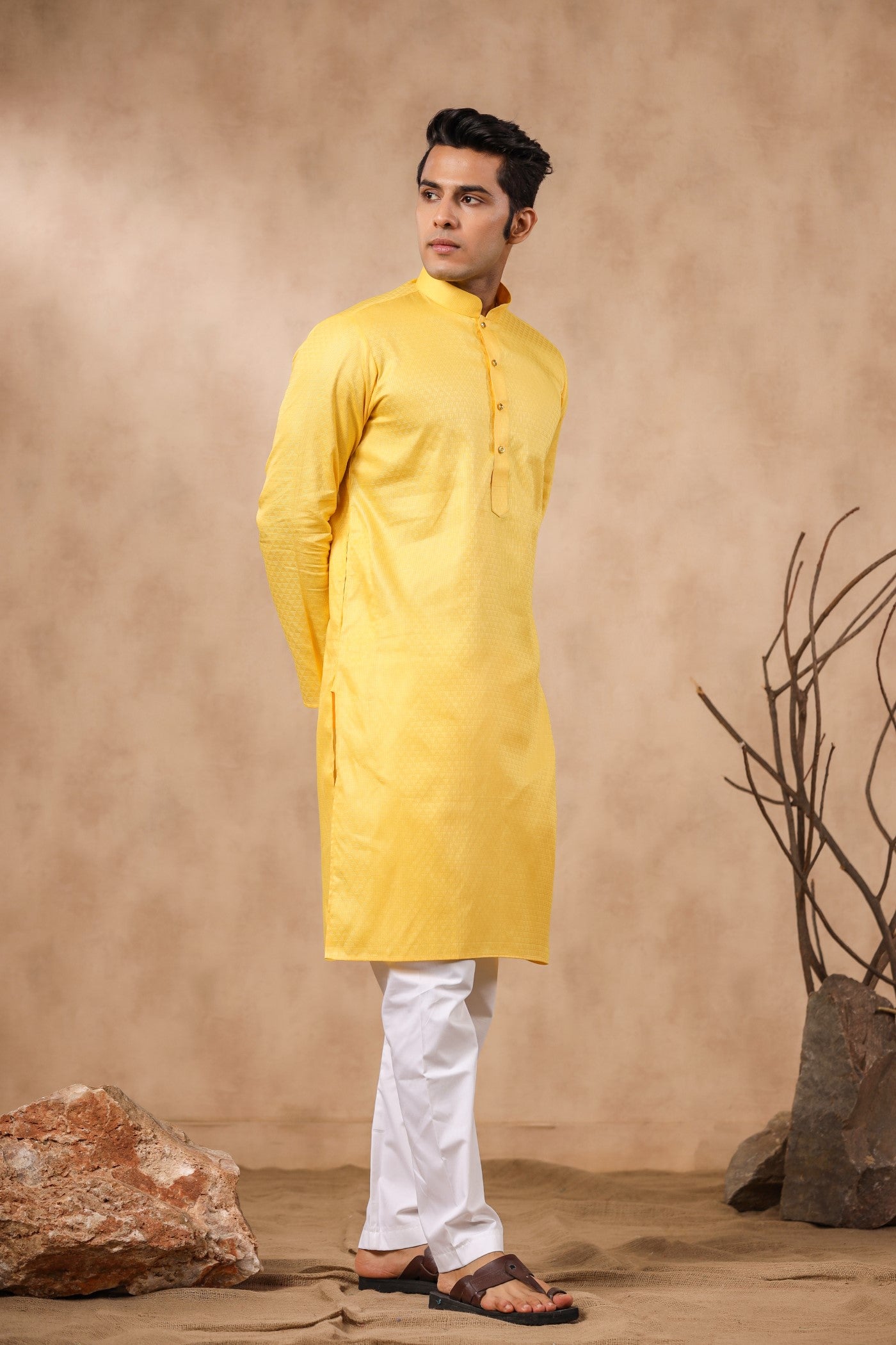 Yellow kurta pajama