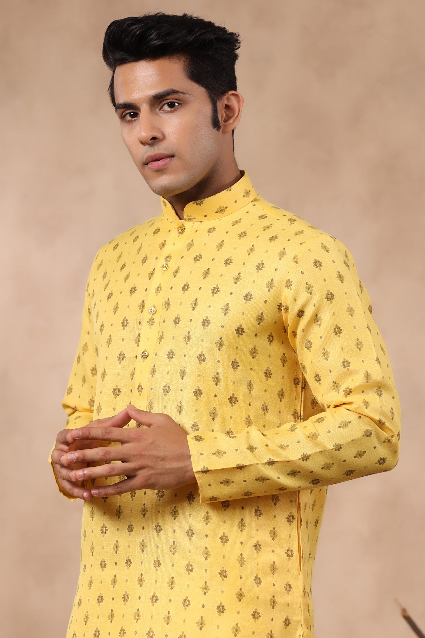 kurta pajama yellow colour