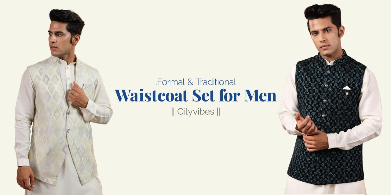 Formal & Traditional Waistcoat Set for Men | Cityvibes