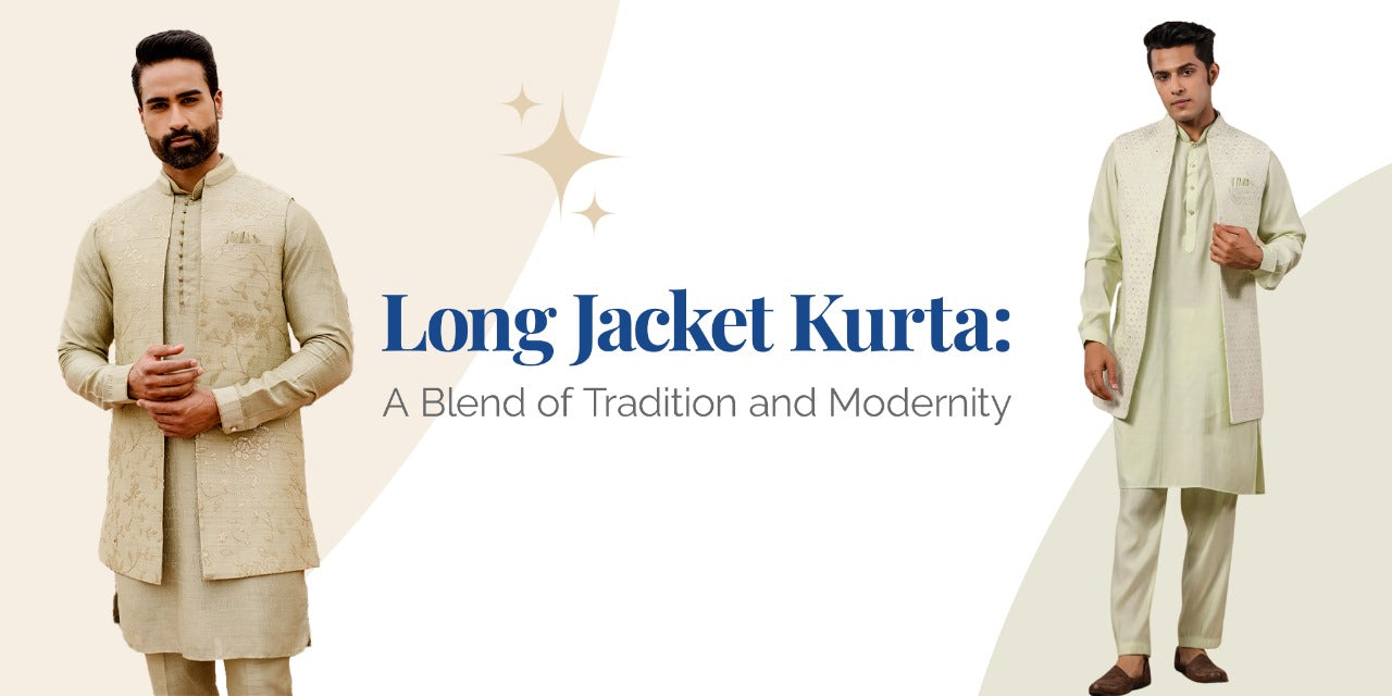 Long Jacket Kurta: A Blend of Tradition and Modernity in Indian Men's Wear.