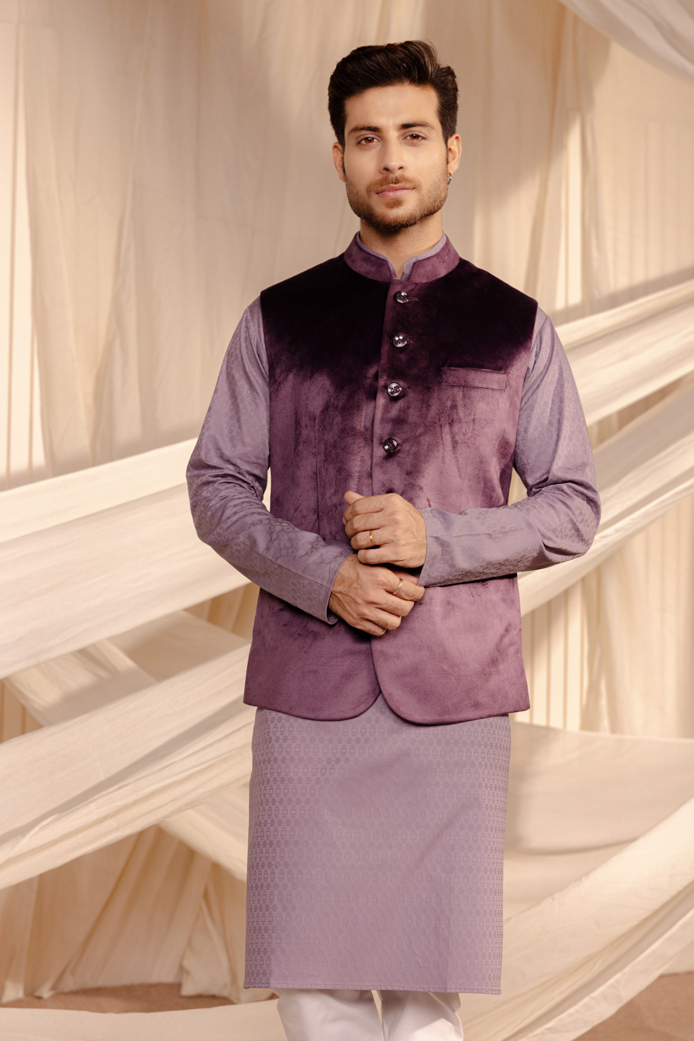 kurta pajama with jacket