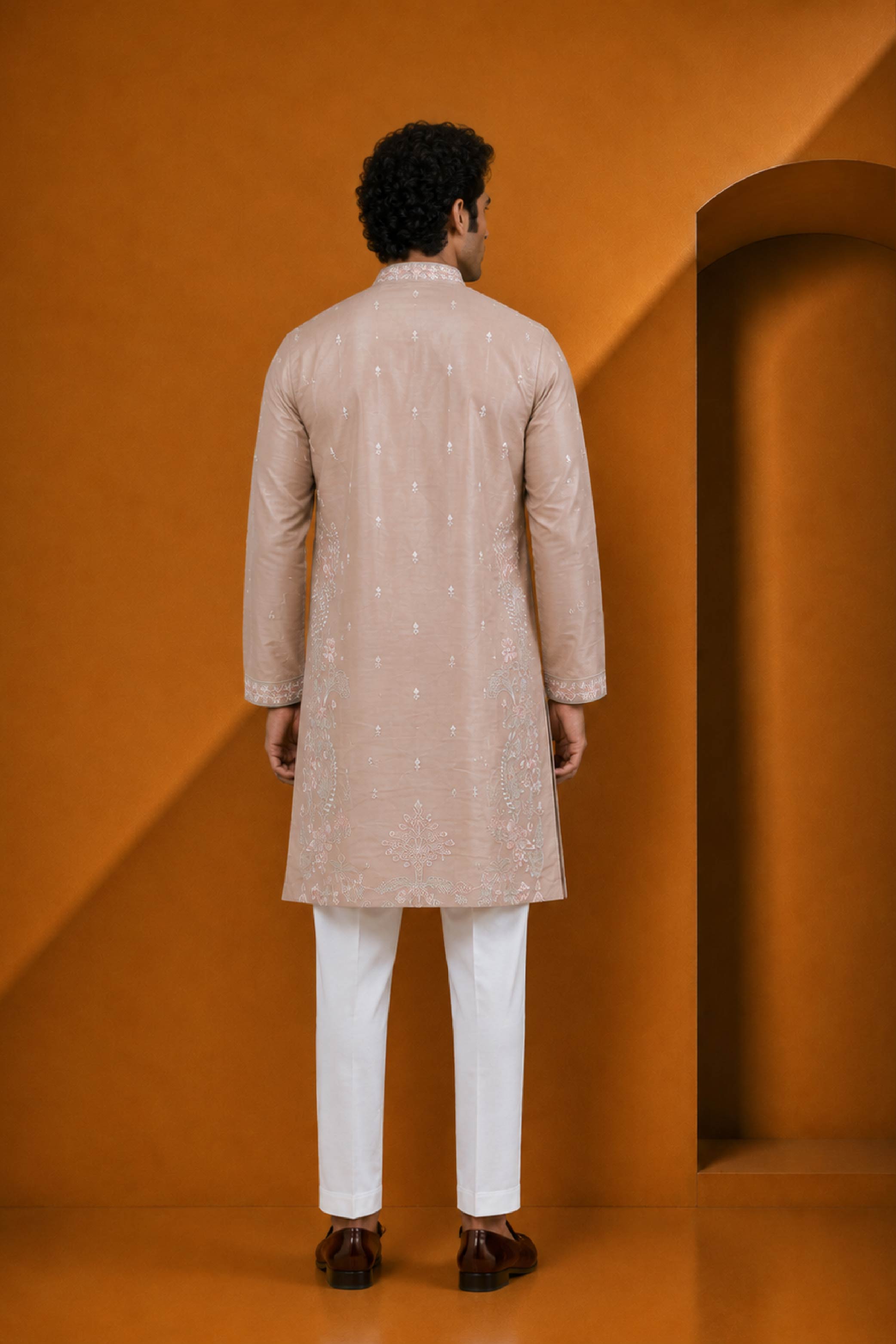 Natural Silk Designer Kurta Pajama Set
