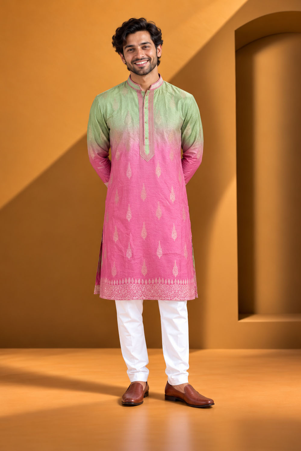 Party Wear Kurta Pajama in Purple Designer Style