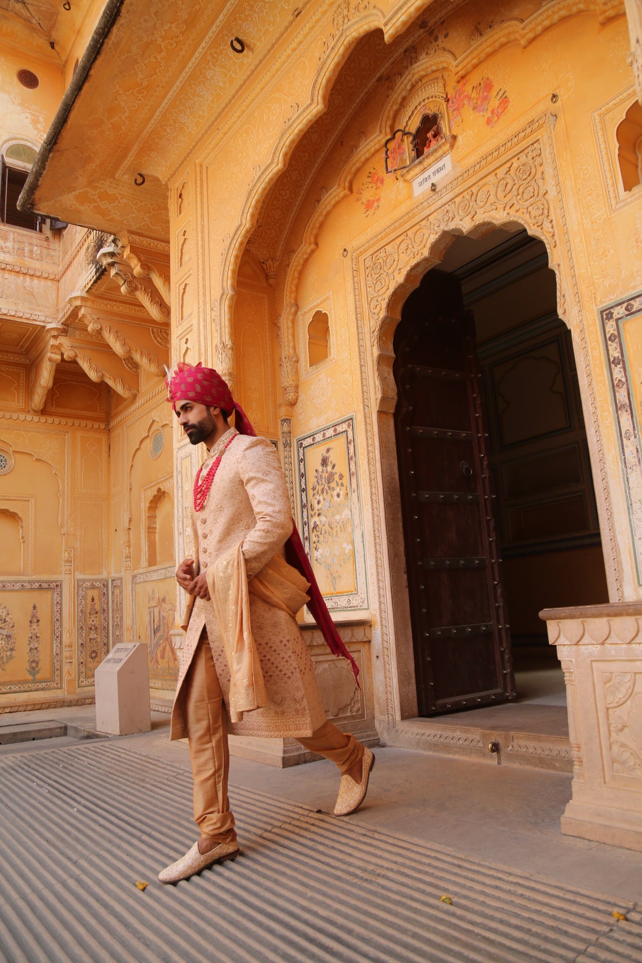 Peach Colour Sherwani for Men