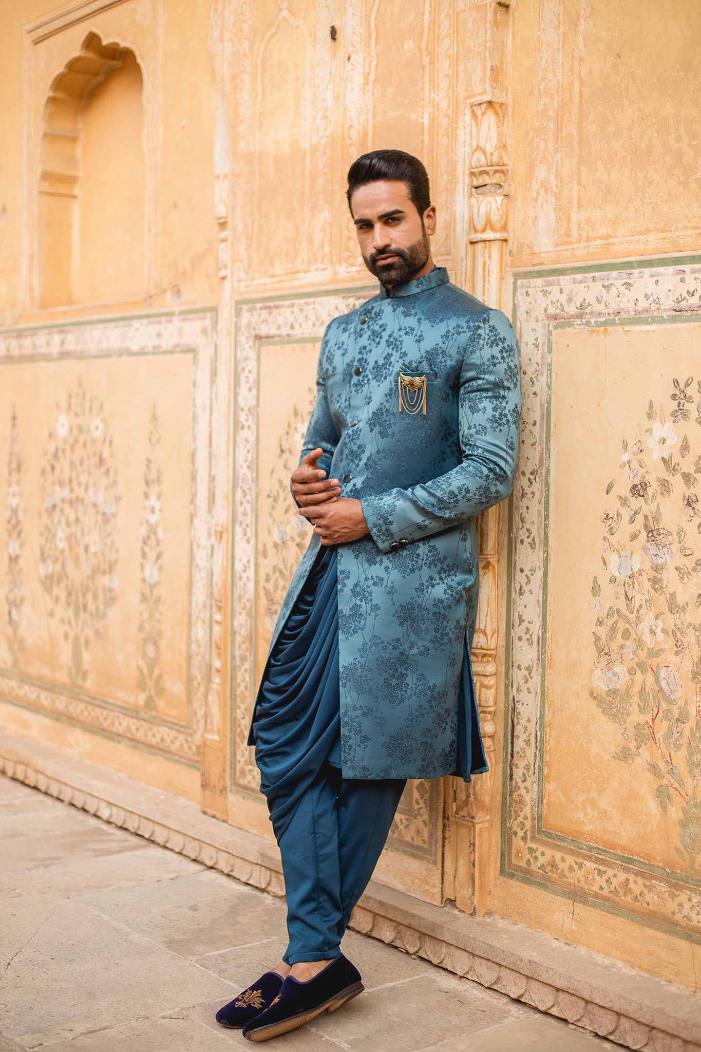 Jacquard Indo Western Set for Men