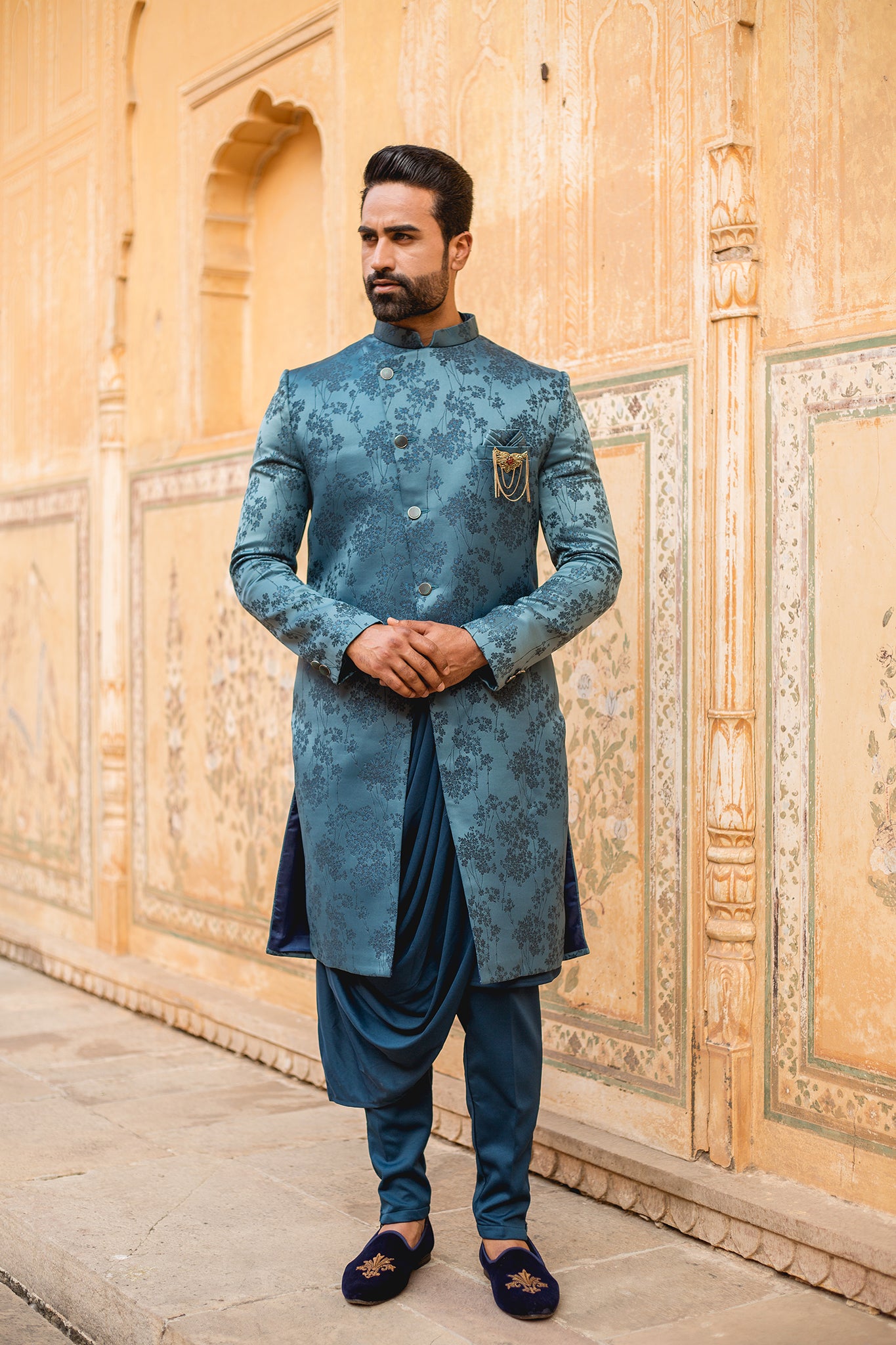 Jacquard Indo Western Set for Men