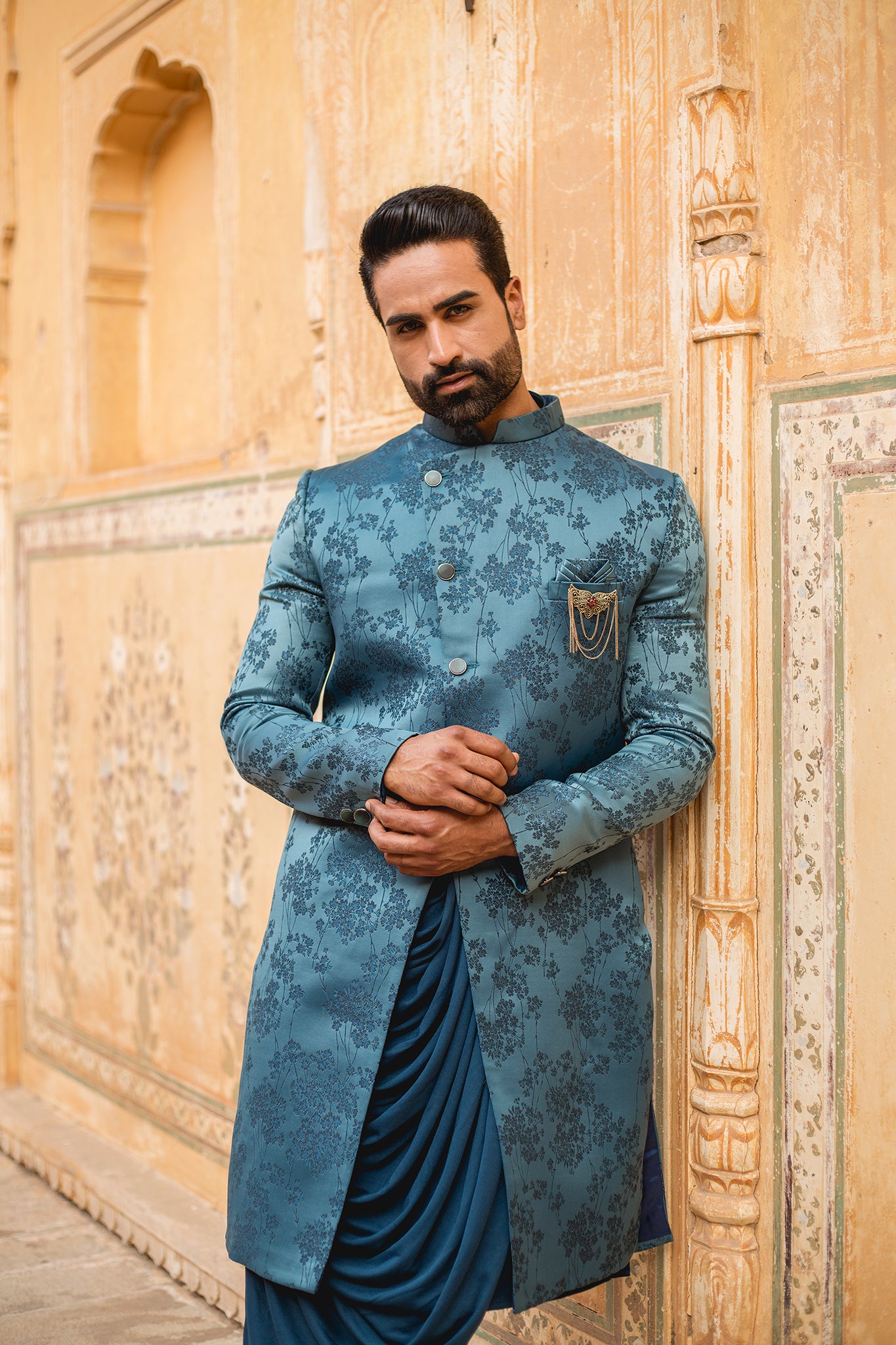 Jacquard Indo Western Set for Men