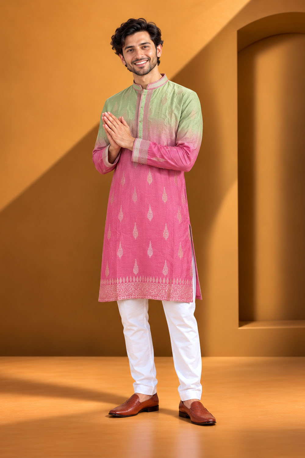 Party Wear Kurta Pajama in Purple Designer Style