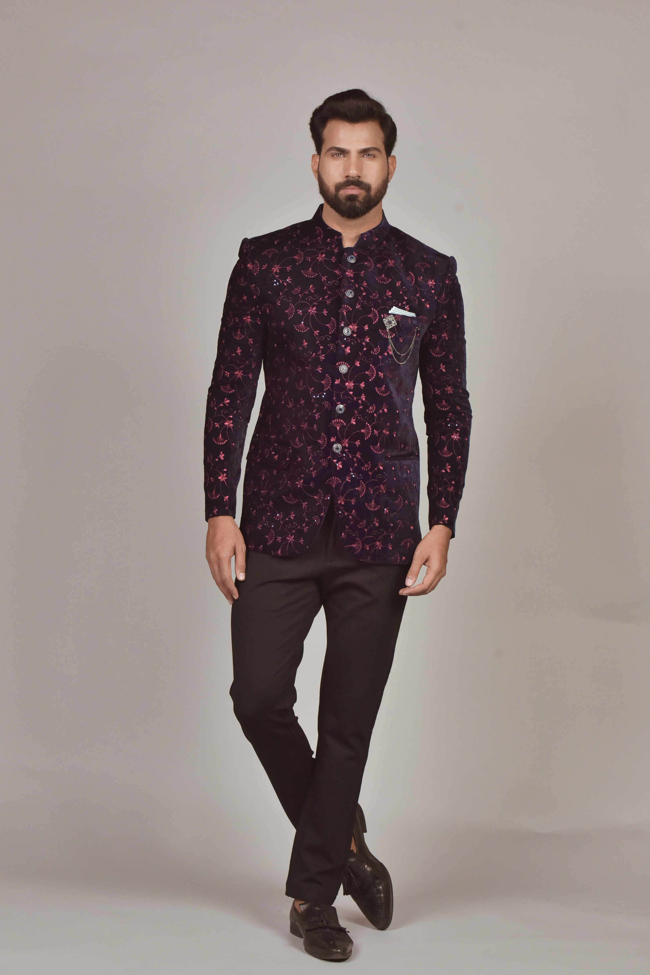 Navy Color Jodhpuri Blazer for Men