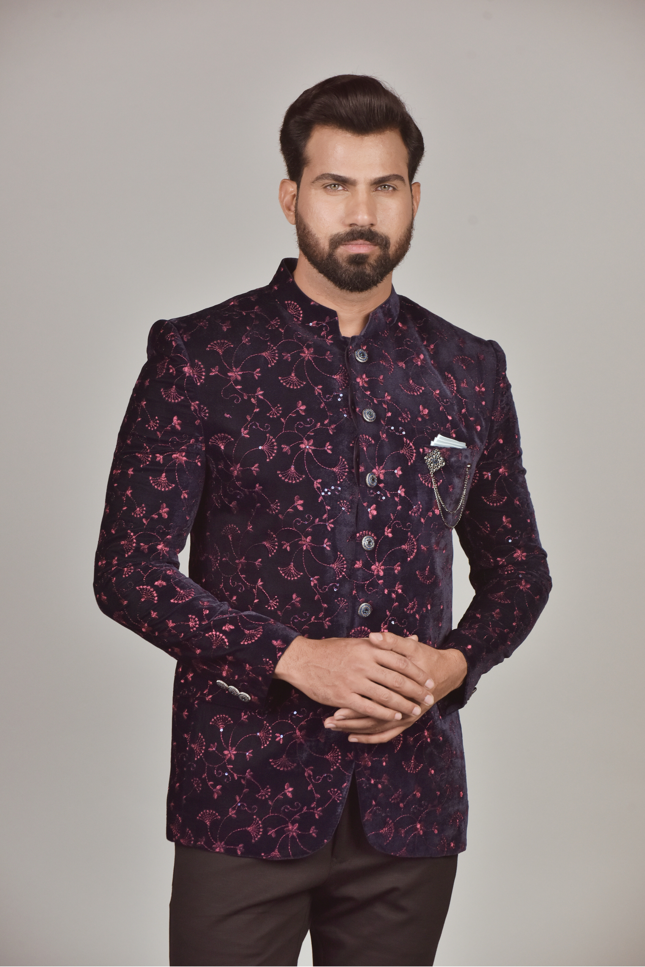 Navy Color Jodhpuri Blazer for Men