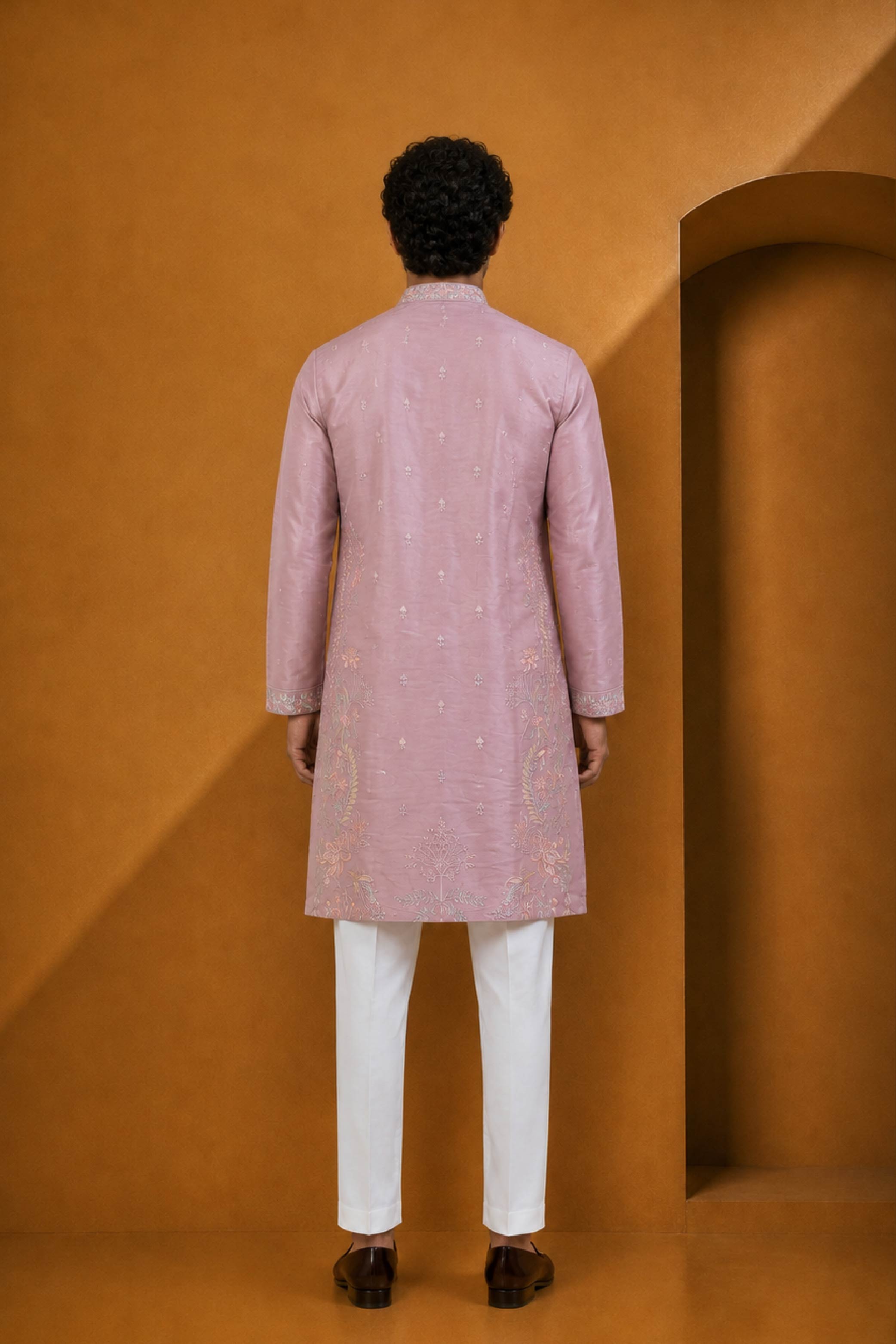 Liliac Silk Designer Kurta Pajama Set