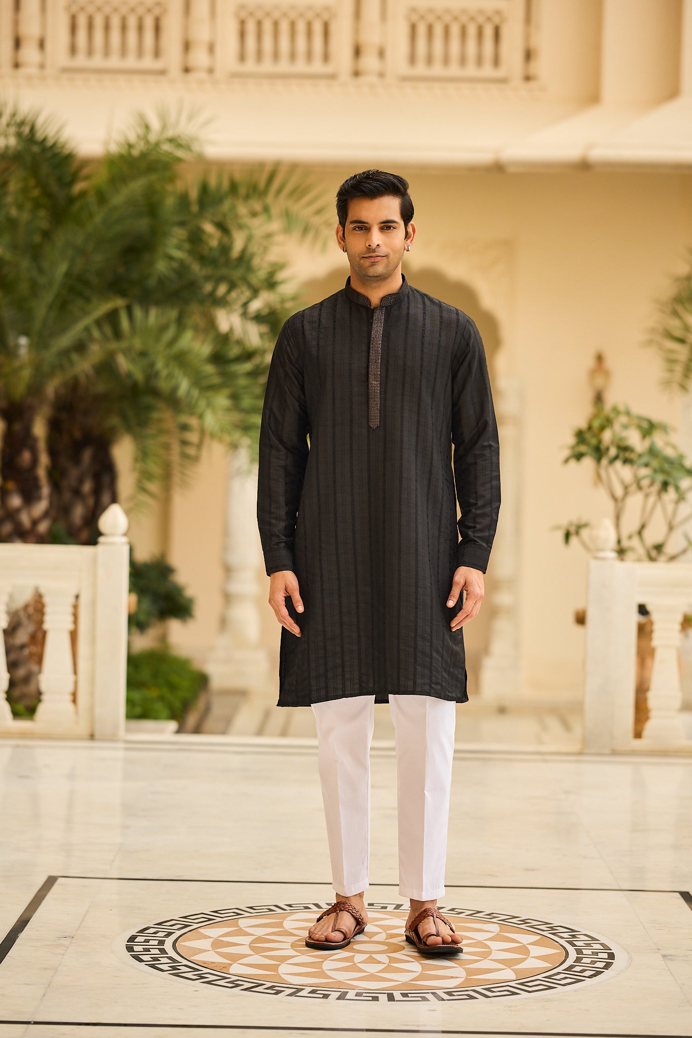 Black Color Embroidery Designer Kurta Pajama
