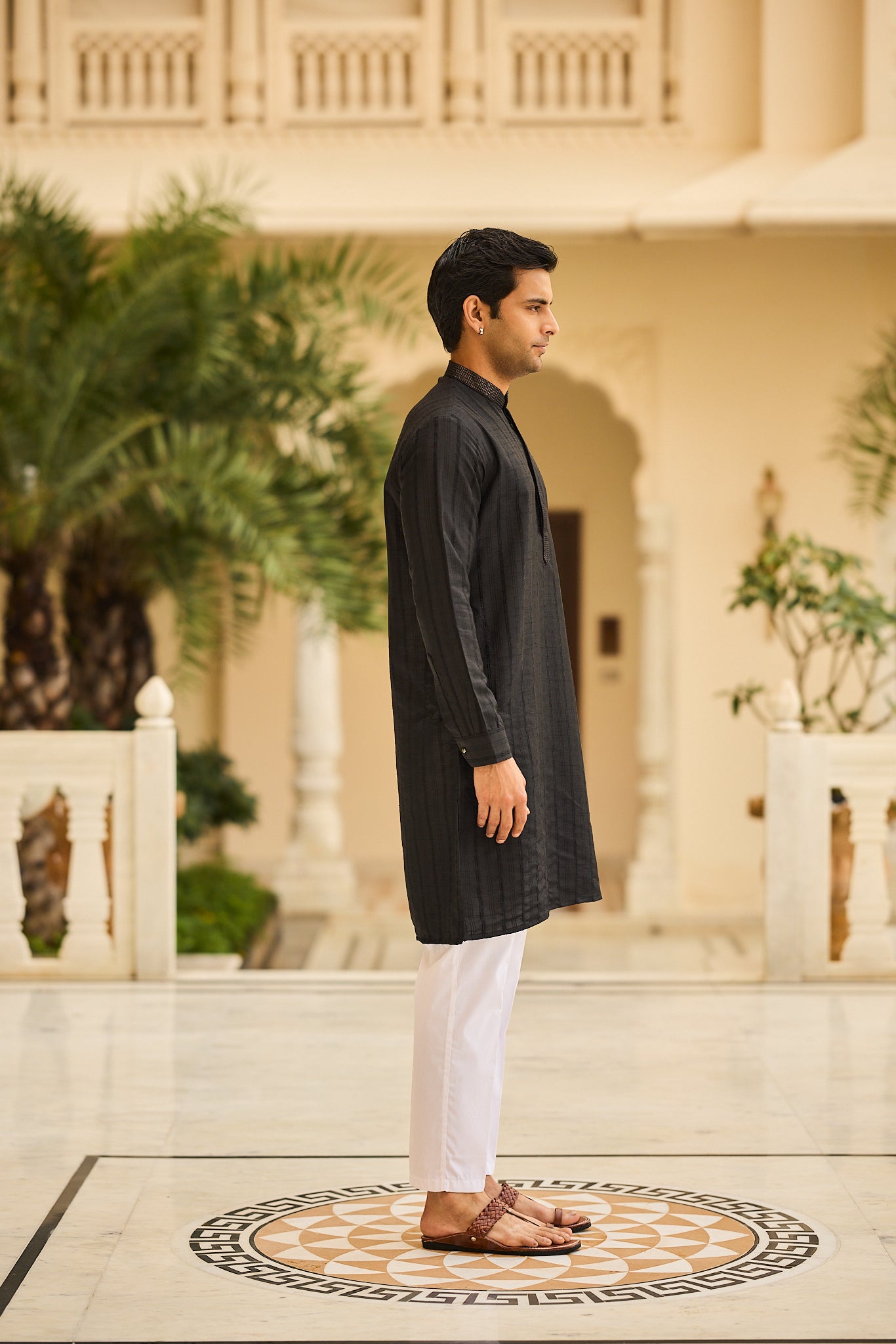 Black Color Embroidery Designer Kurta Pajama