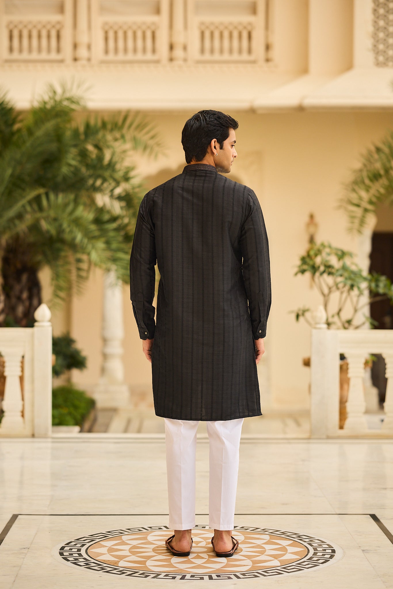 Black Color Embroidery Designer Kurta Pajama