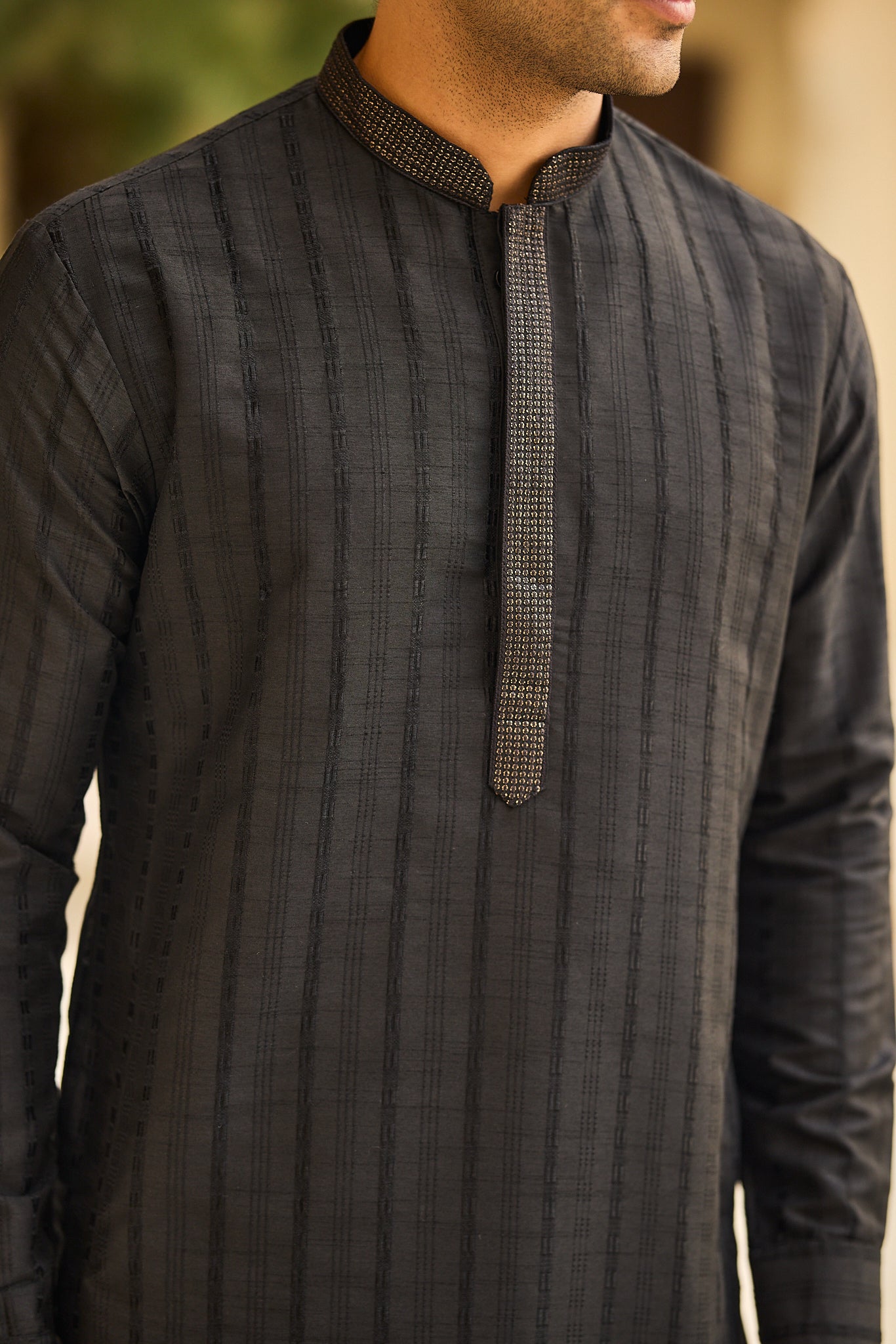 Black Color Embroidery Designer Kurta Pajama