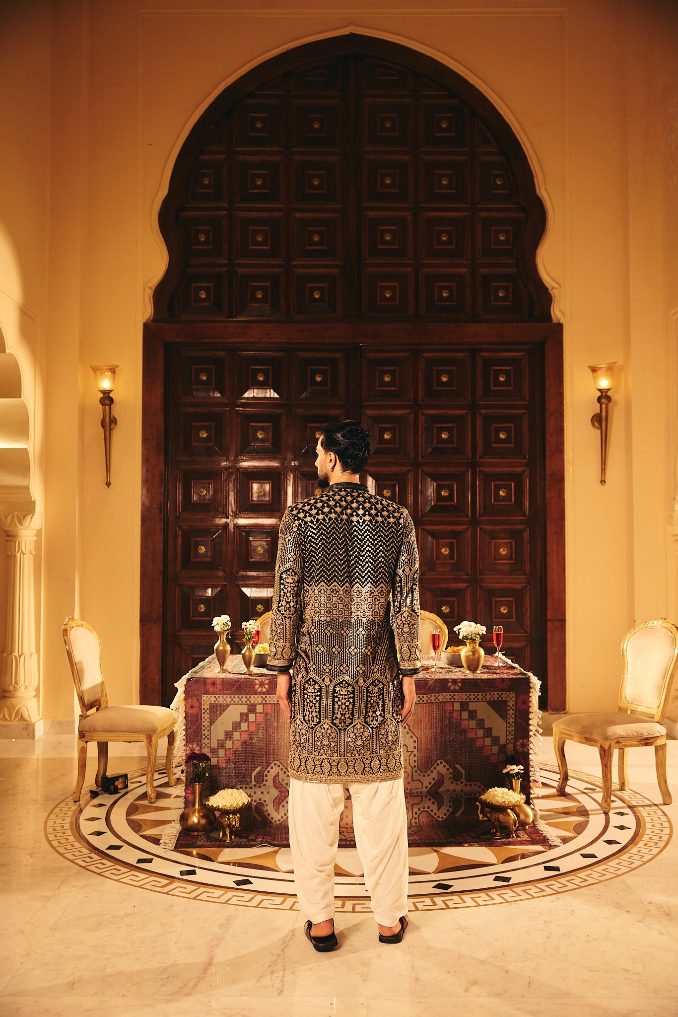 Black Color Embroidery Designer Kurta Pajama