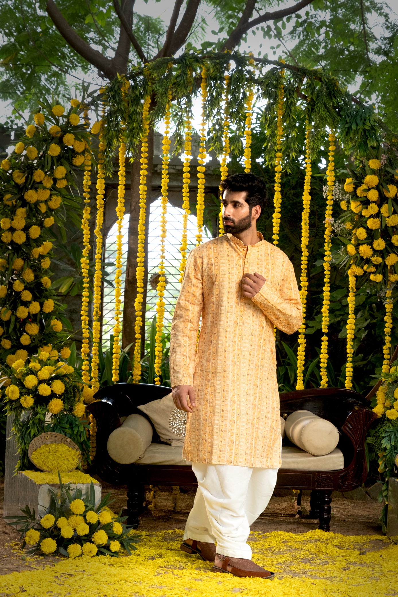 Mustard Color Kurta Pajama