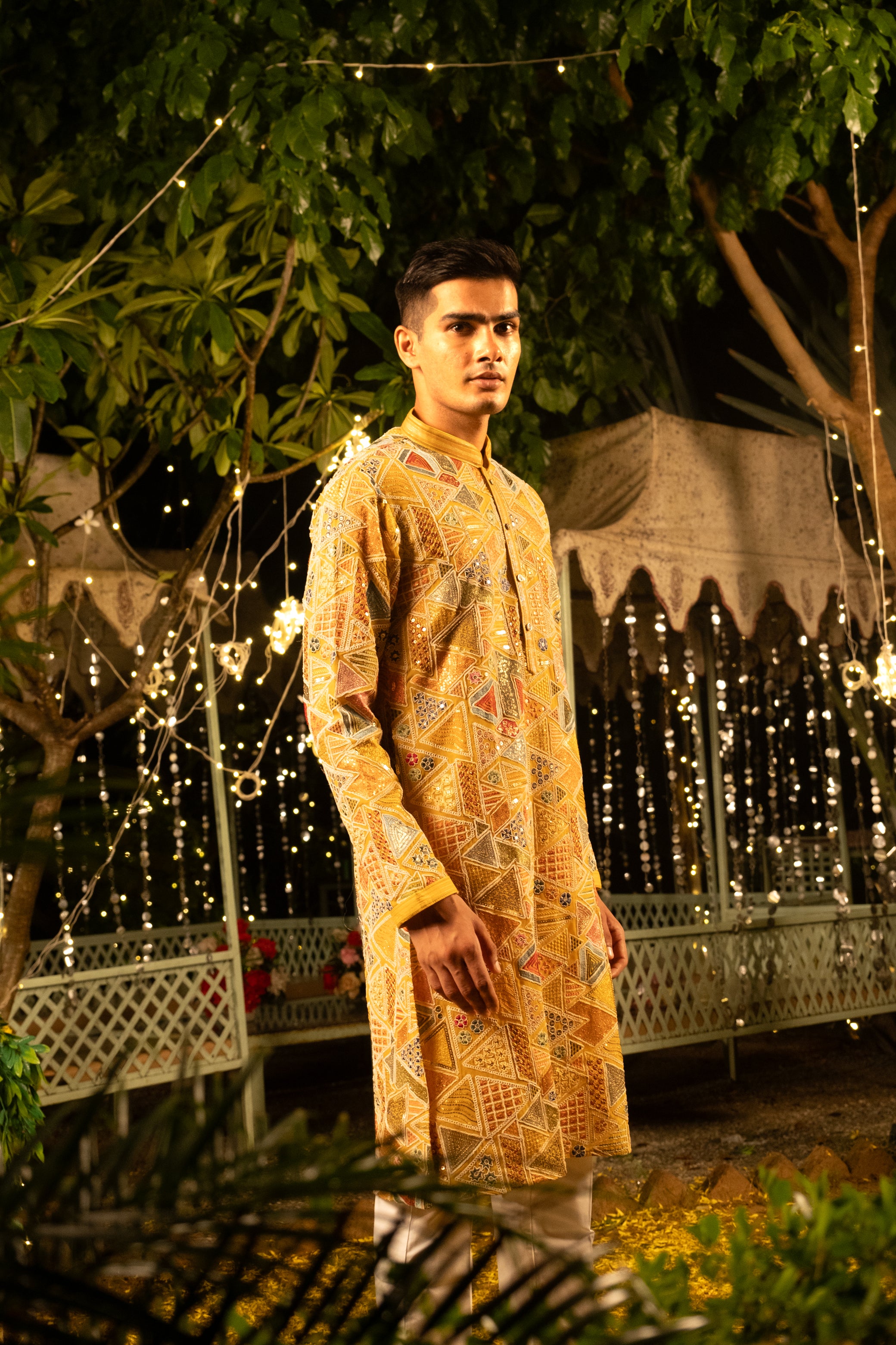 Mustard Color Kurta Pajama Set For Men