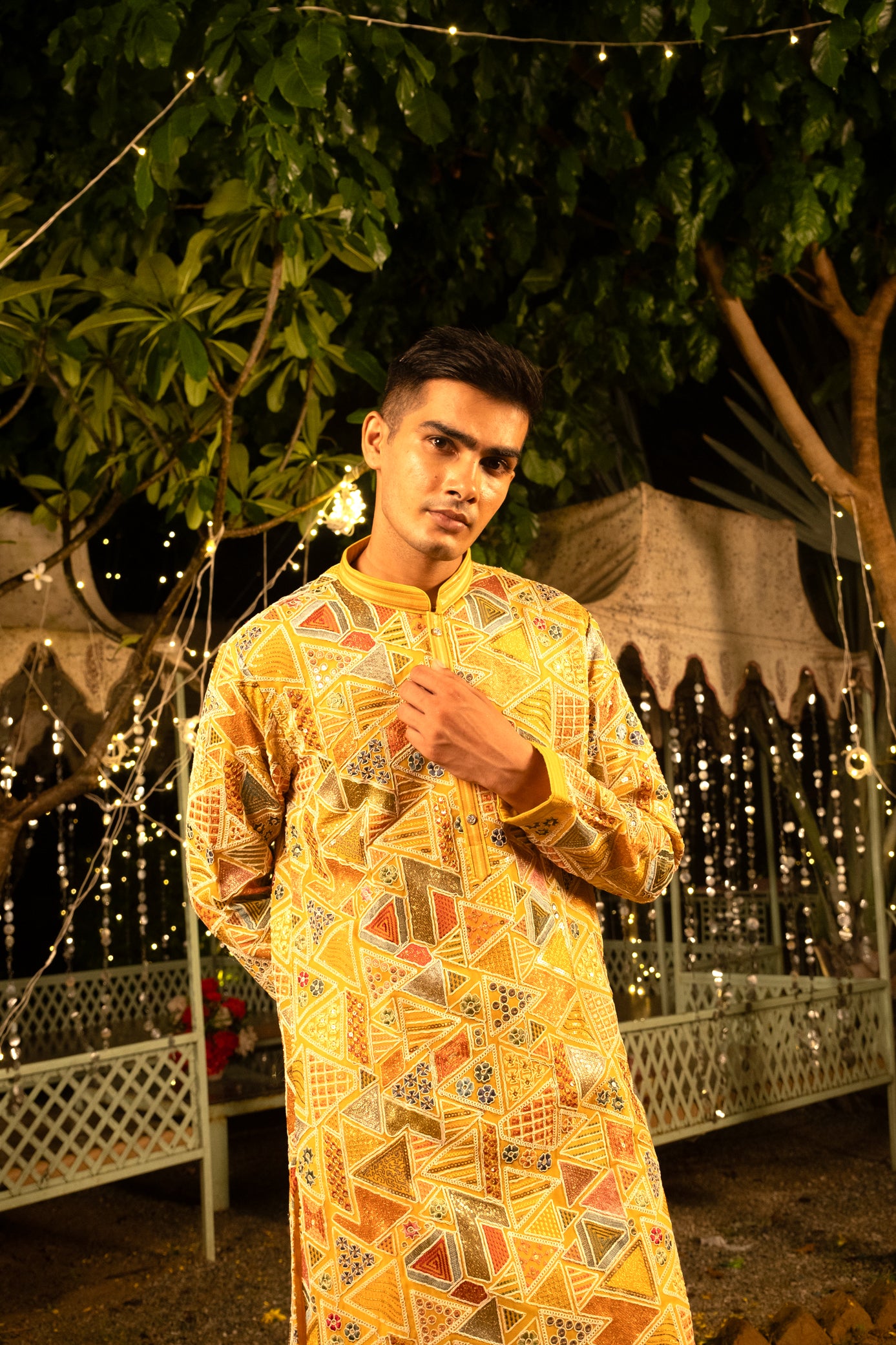 Mustard Color Kurta Pajama Set For Men