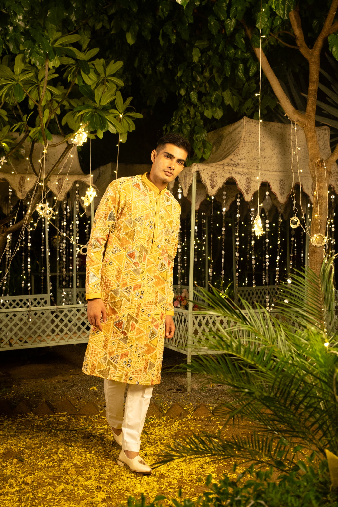 Mustard Color Kurta Pajama Set For Men