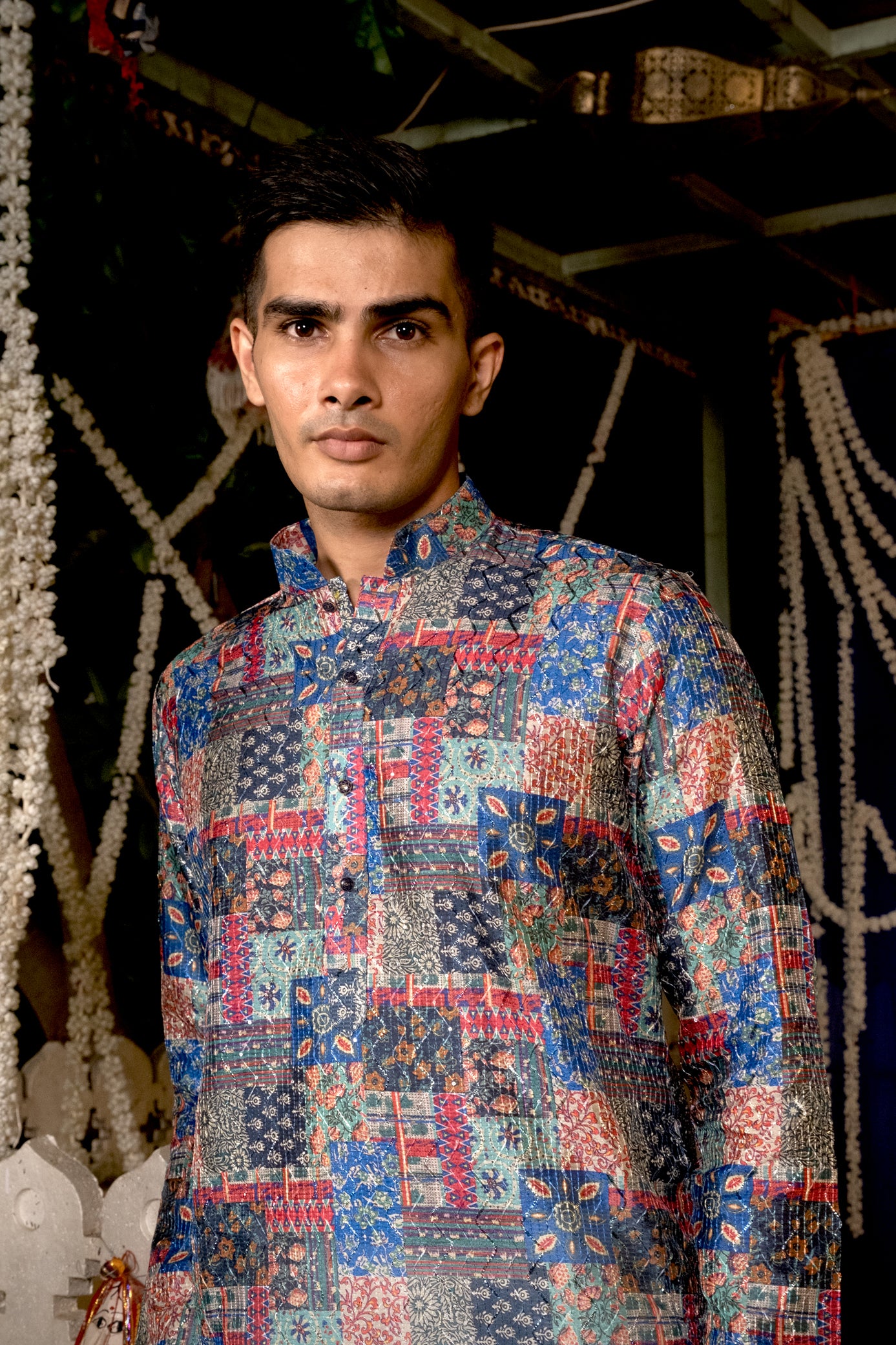 Royal Blue Color Kurta Pajama Set For Men