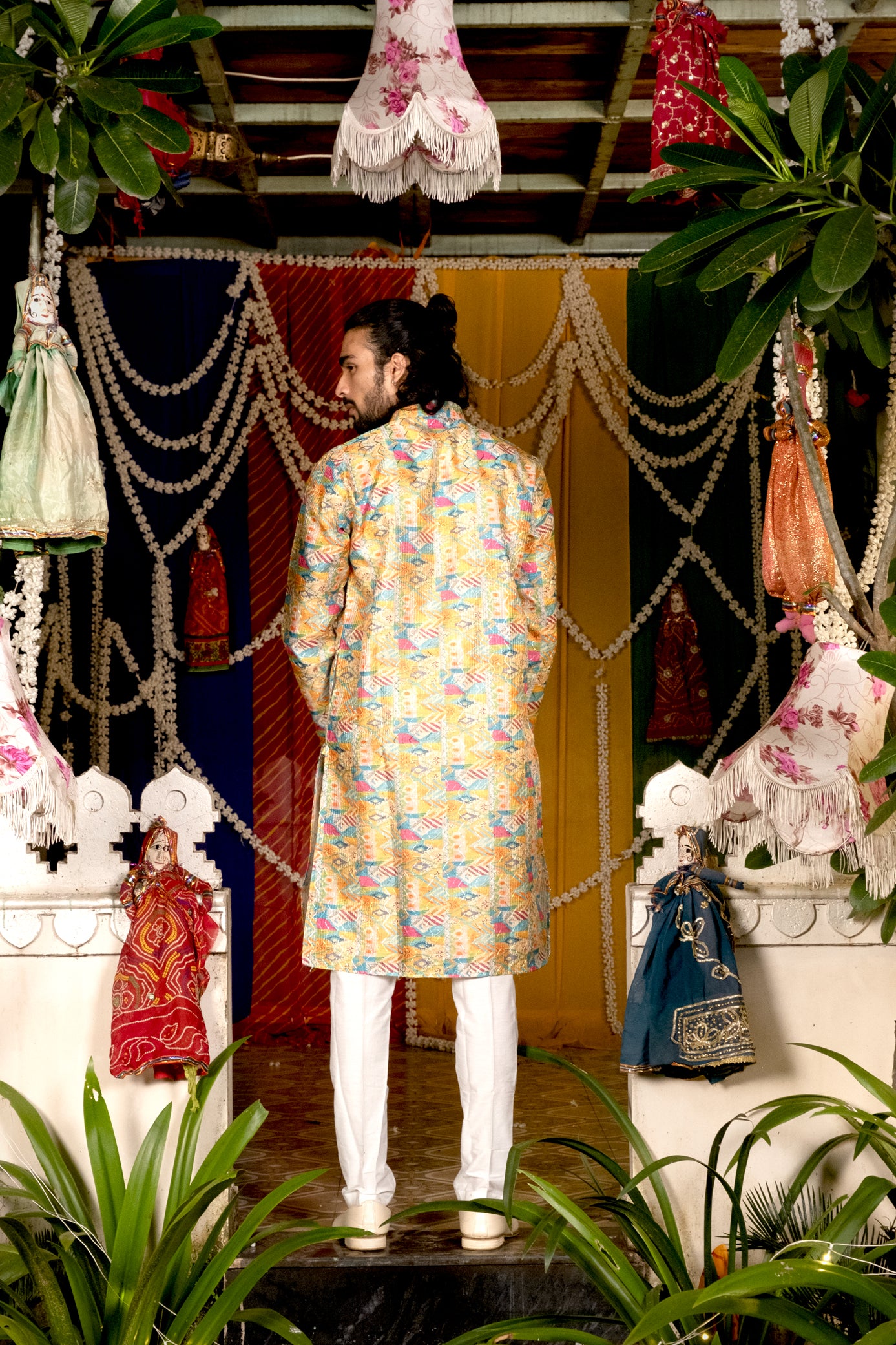 Multi Color Kurta Pajama Set For Men