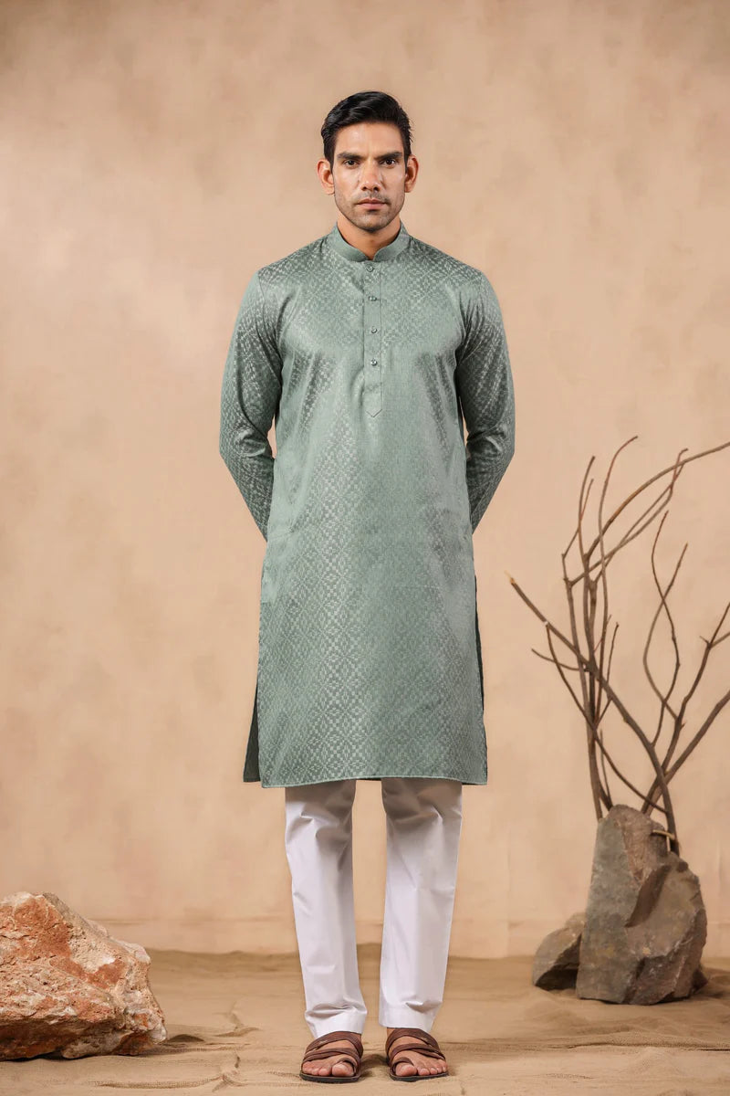 Onion Color Kurta Pajama For Men